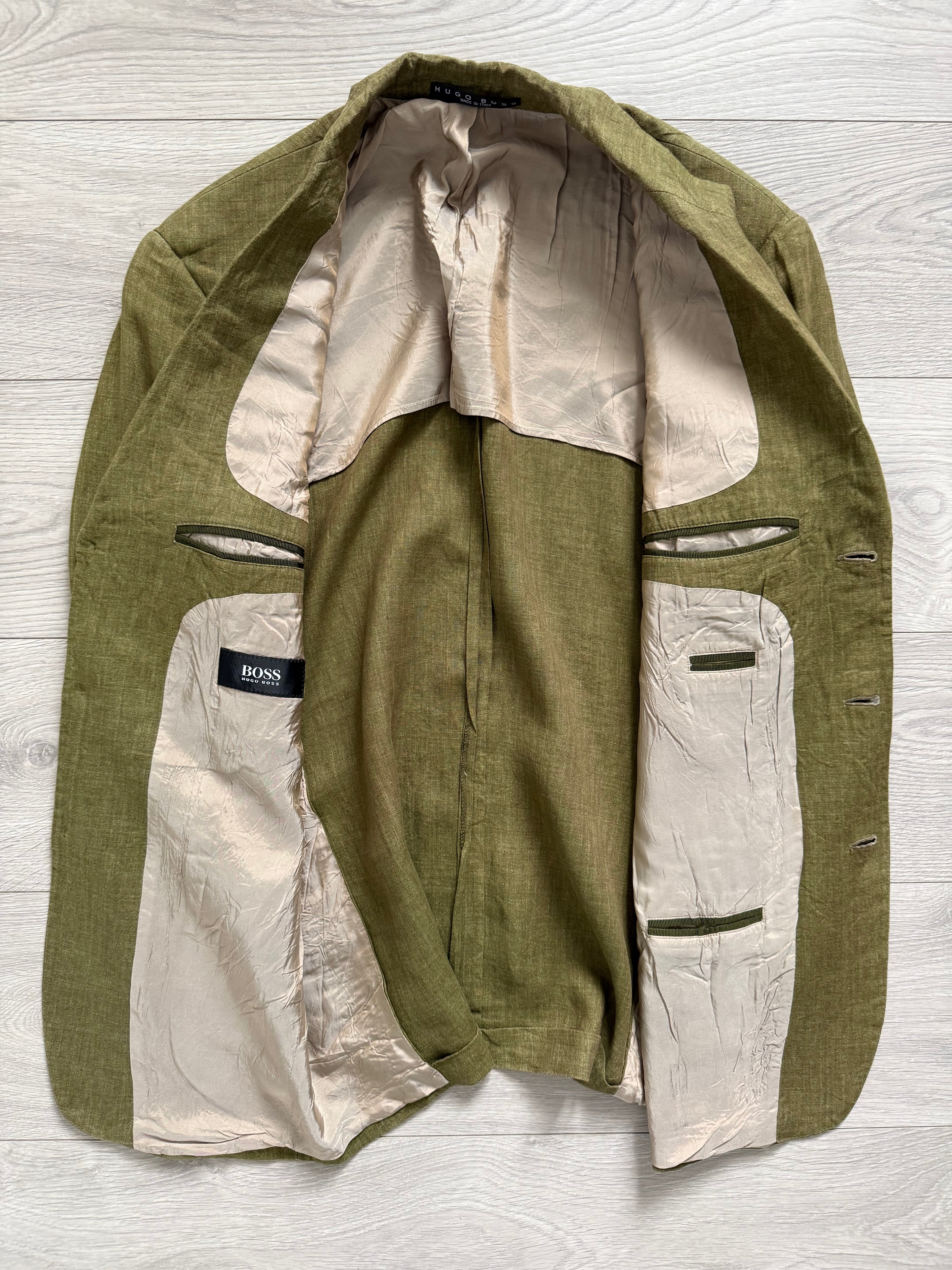 Hugo Boss 1990s 'Maputo' 3B Linen Sports Jacket - Size M