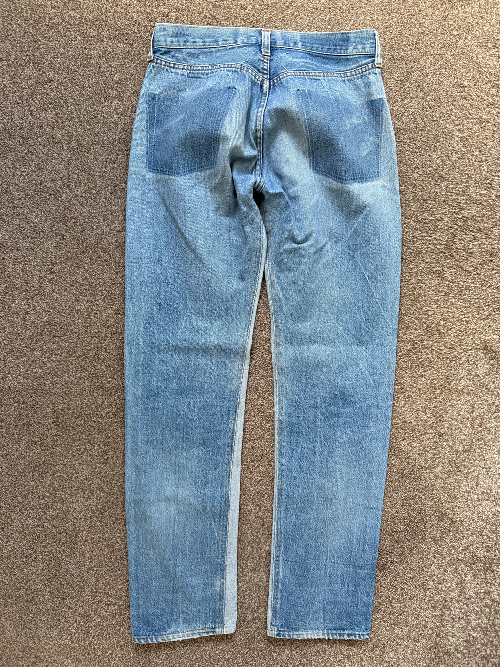 Maison Martin Margiela Artisanal Line (0) AW2004 Re-Worked Inverted Denim Jeans - Size 30" Waist