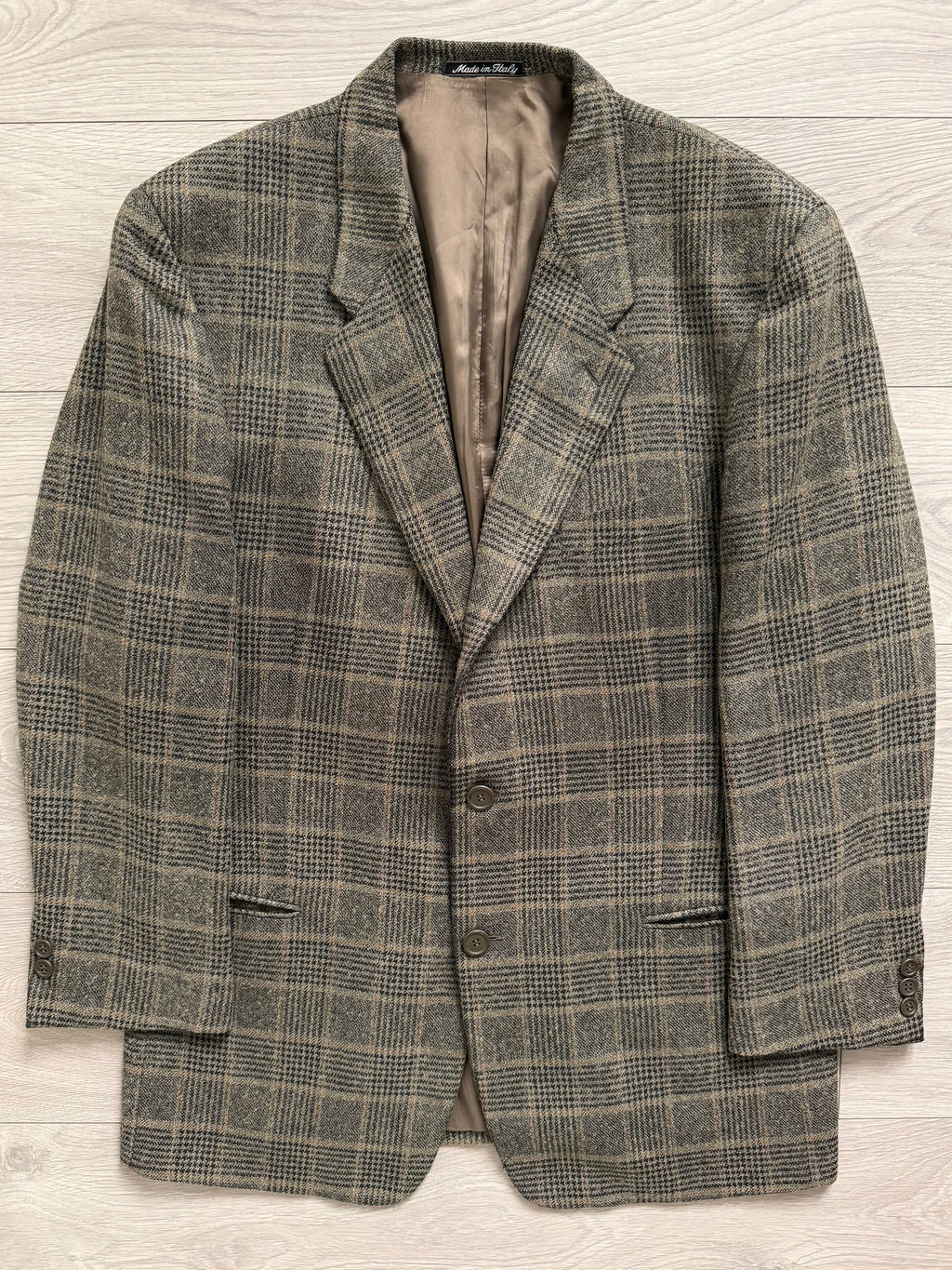 Giorgio Armani 1980s Rolled 3B Textured Wool Sport Jacket Blazer - Size XL