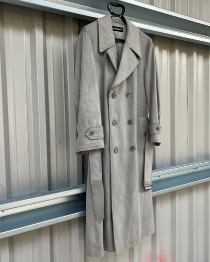 Issey Miyake FW2003 Pleated Wool Trench Coat - Size M