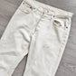 Helmut Lang 1998 Cream Painter Denim Jeans - Size 28