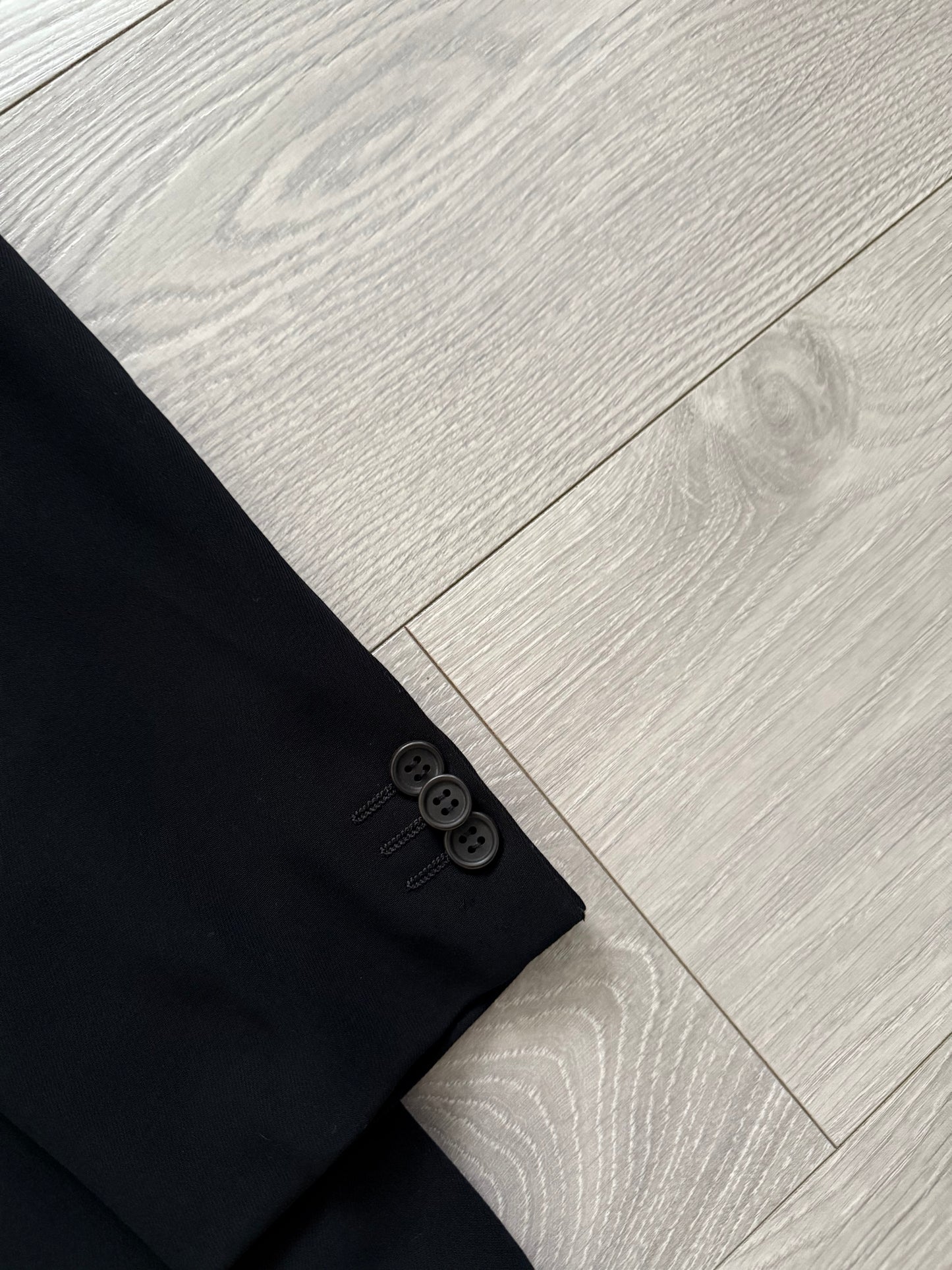 Giorgio Armani 1990s Black Wool Suit - M Jacket / 32" Waist