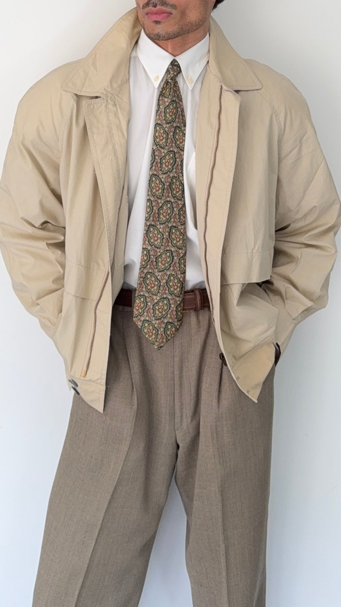 Valentino 1980s Zip Front Harrington Bomber Jacket - Size S
