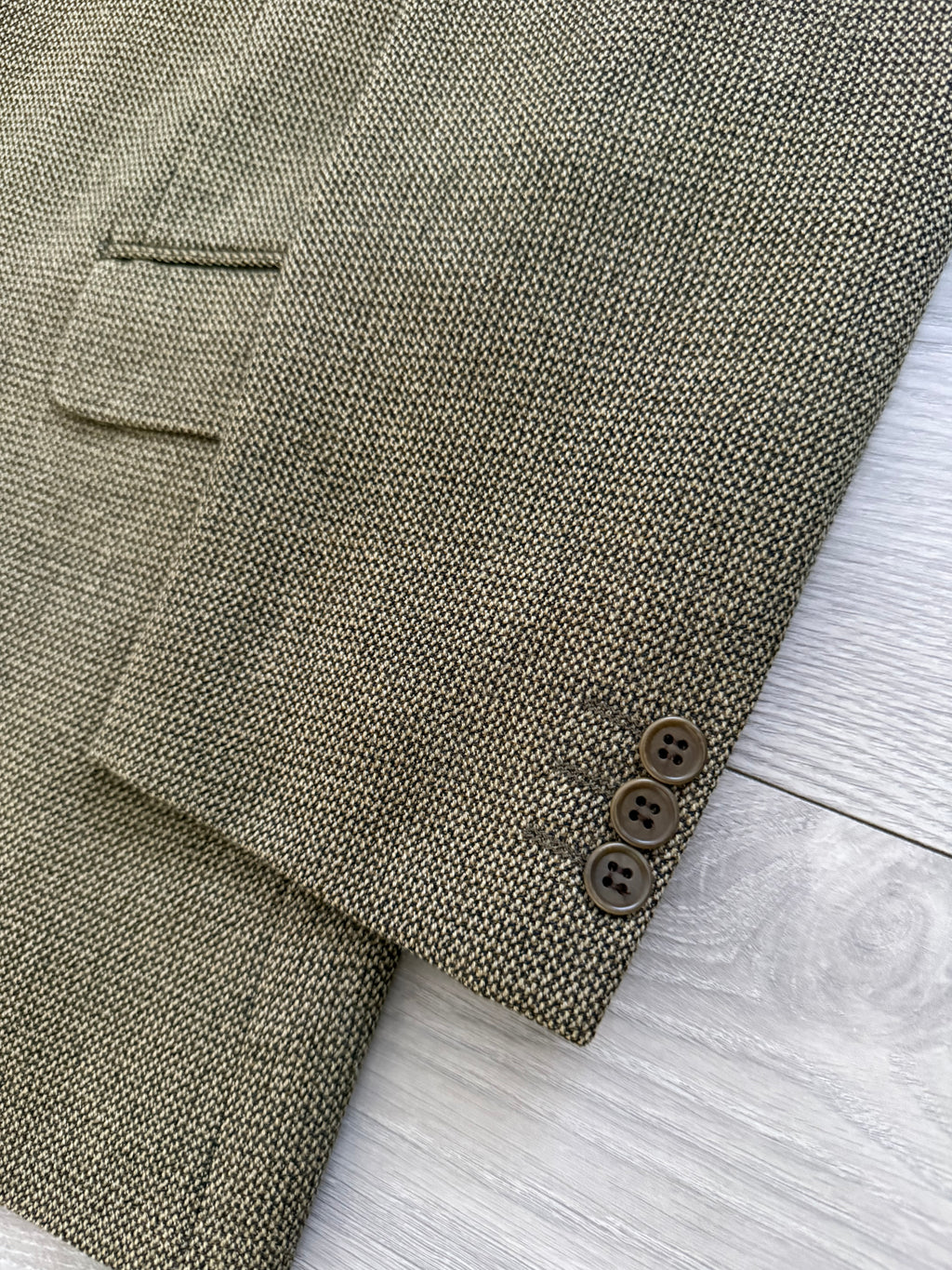 Valentino 1980s 3B Textured Wool Sport Jacket Blazer  - Size XL