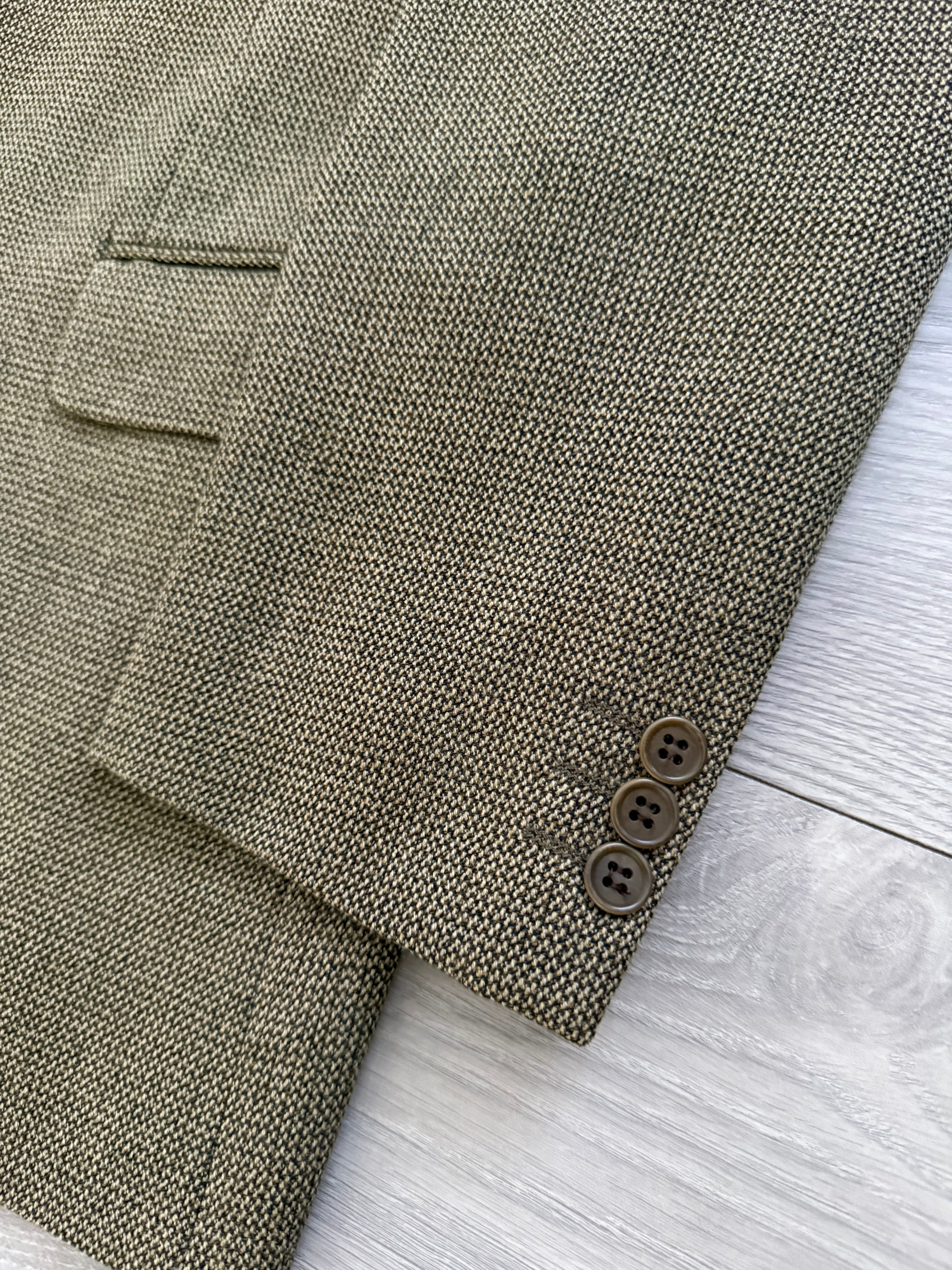 Valentino 1980s 3B Textured Wool Sport Jacket Blazer  - Size XL