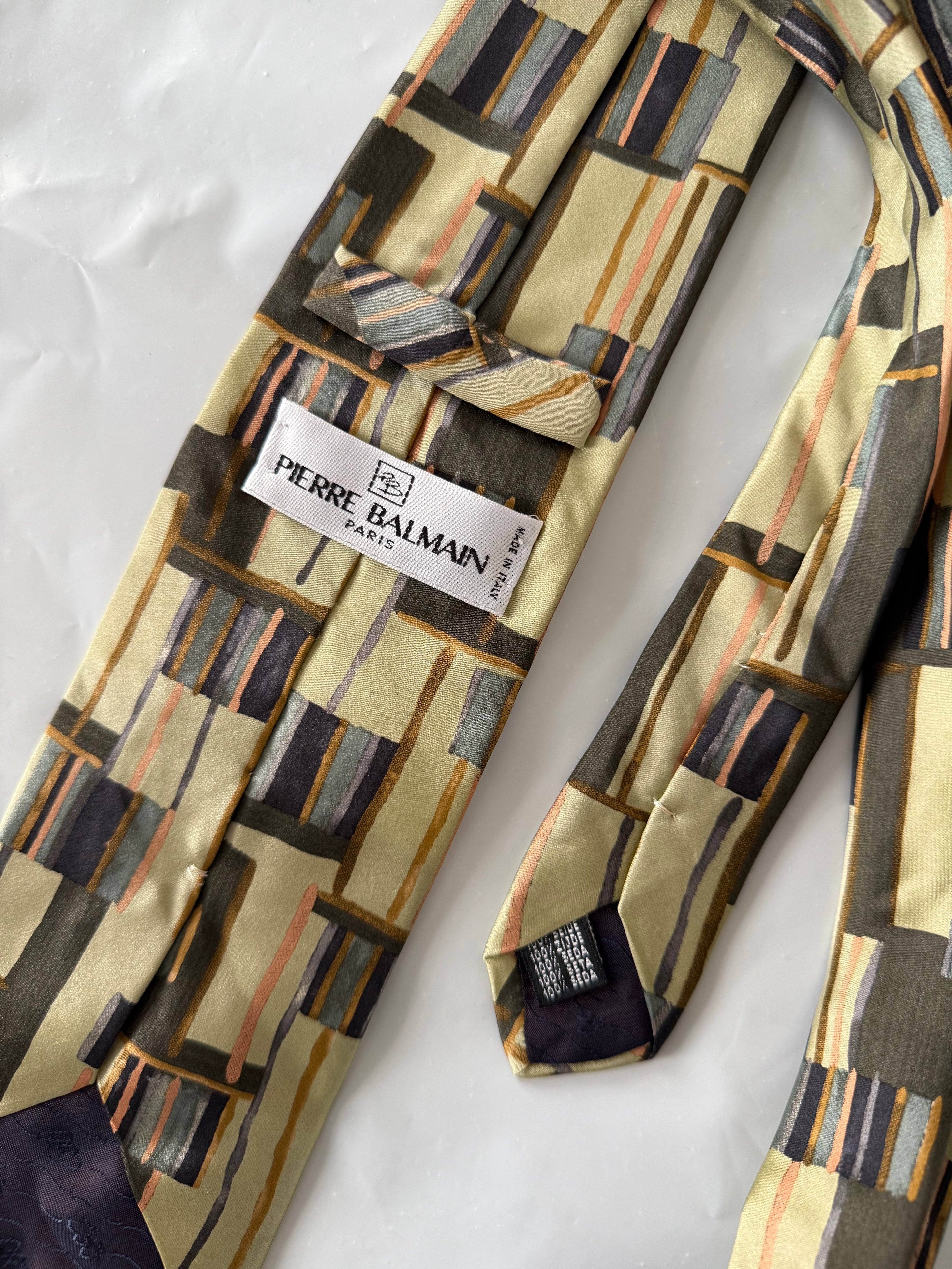 Balmain 1990s Silk Tie