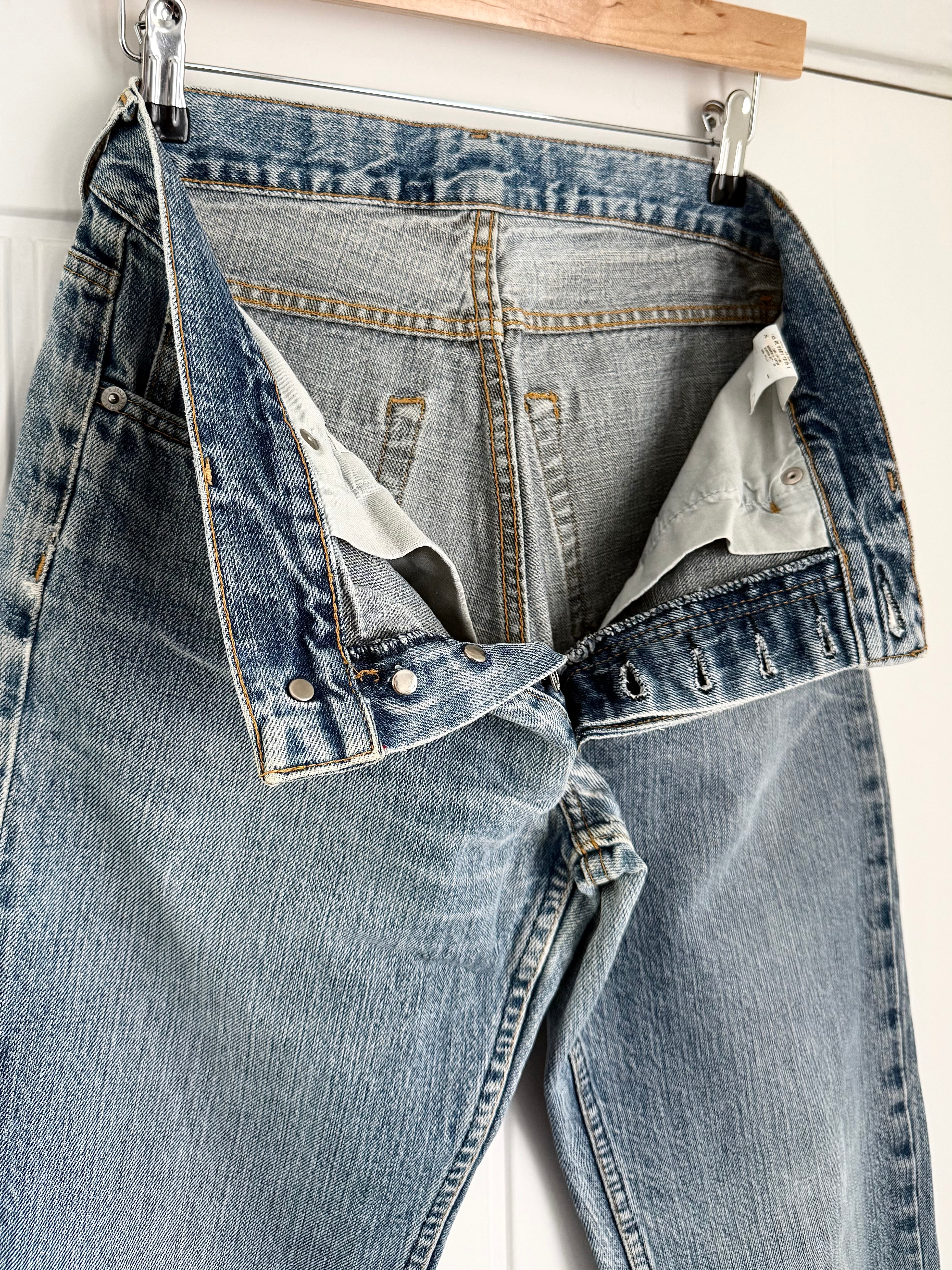 Helmut Lang 1998 Vintage Blue Faded Denim Jeans - Size 30