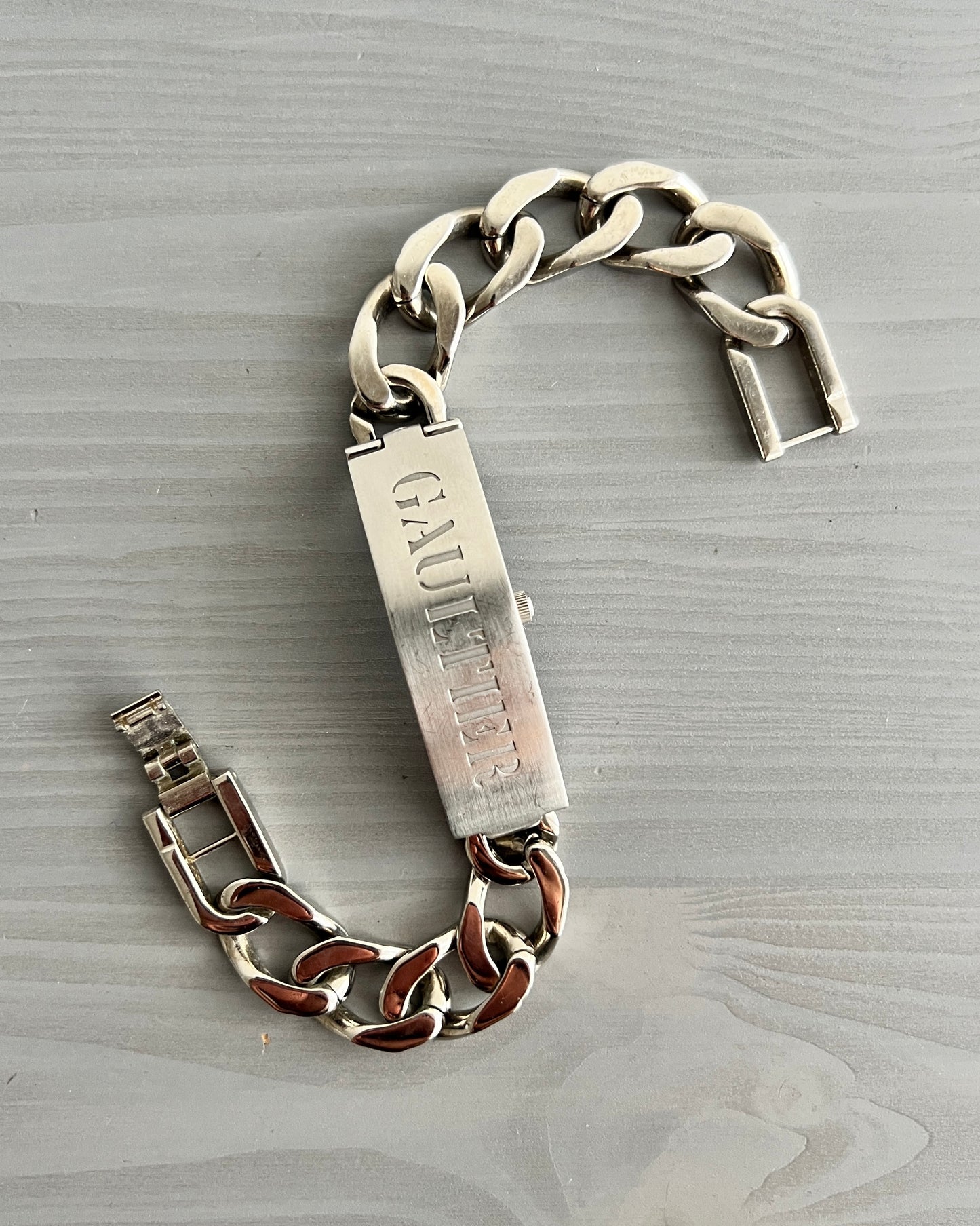 Jean Paul Gaultier 00s Stainless Steel Watch Bracelet