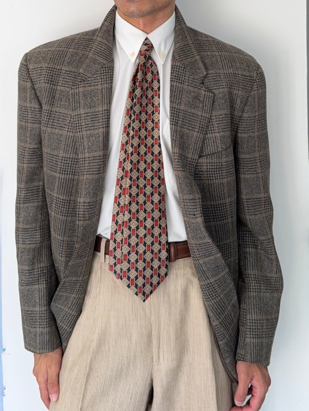 Giorgio Armani 1980s Rolled 3B Textured Wool Sport Jacket Blazer - Size XL