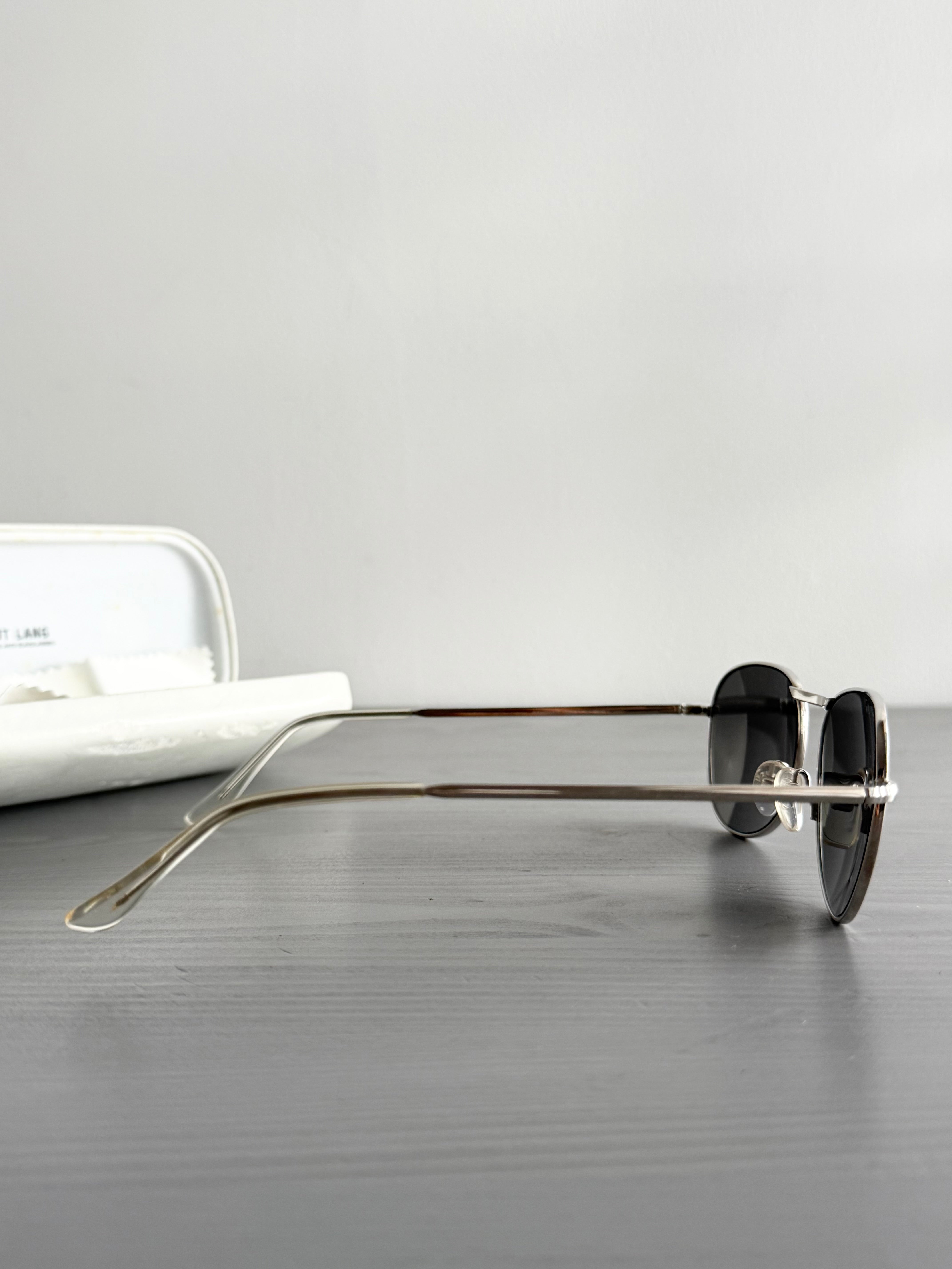 Helmut Lang 1999 Titanium Aviator Sunglasses – NDWC0 Shop