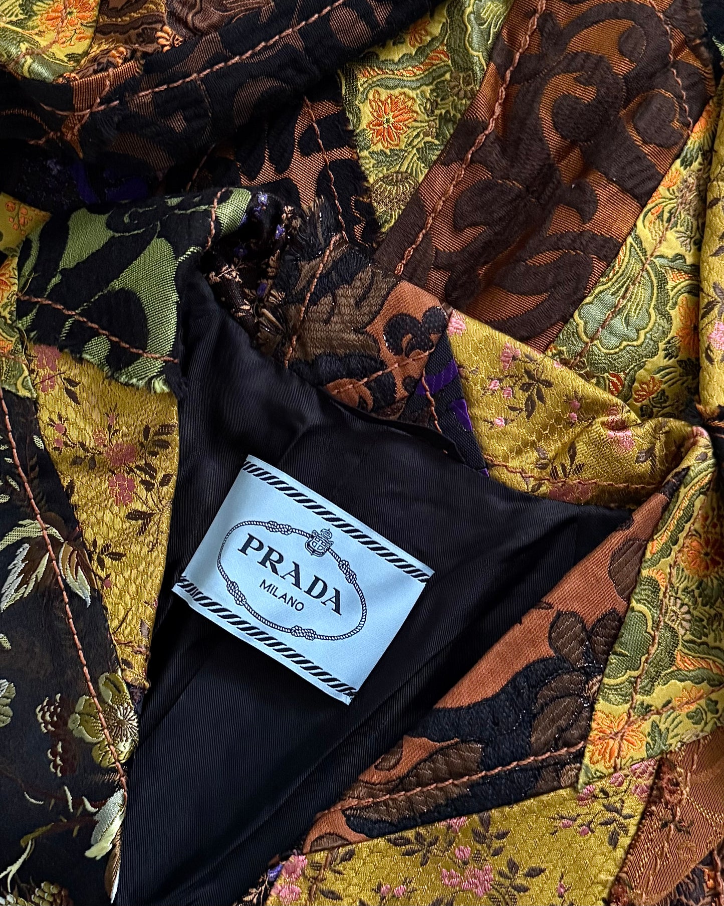 Prada FW2015 Womens Tapestry Silk Embroidered Jacket - Size IT40