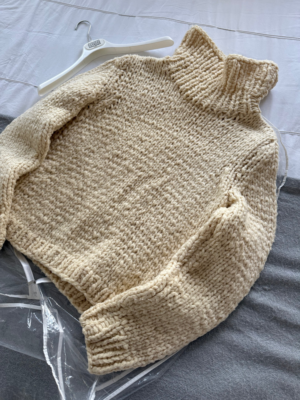 Martin Margiela FW2004 Oversized Neck Chunky Knit Sweater - Size S