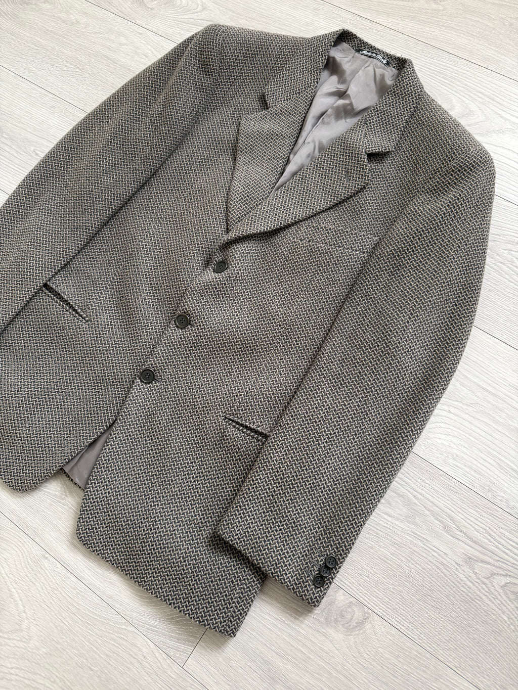 Giorgio Armani 1980s 3B Textured Wool Sport Jacket Blazer - Size XL