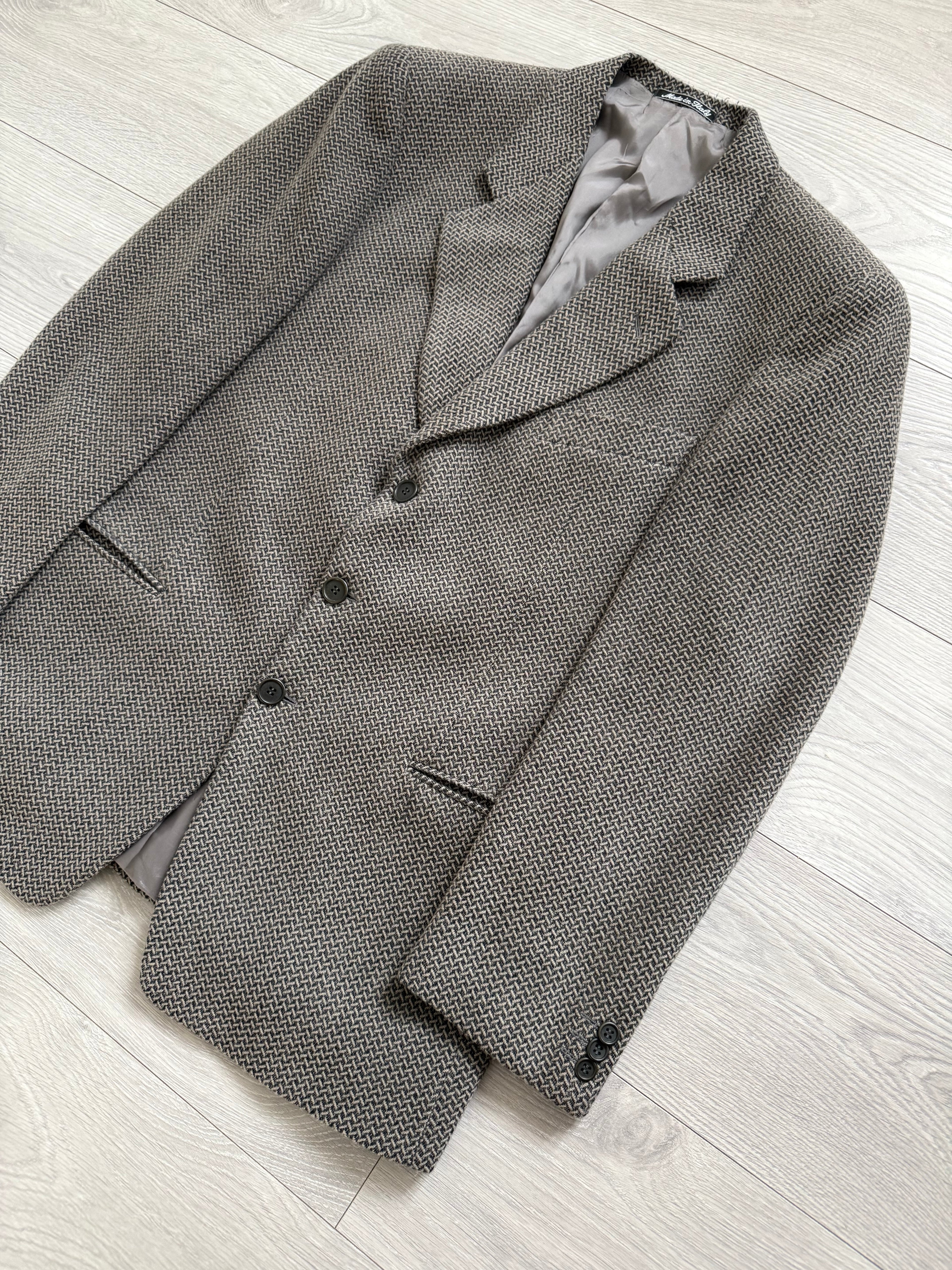 Giorgio Armani 1980s 3B Textured Wool Sport Jacket Blazer - Size XL