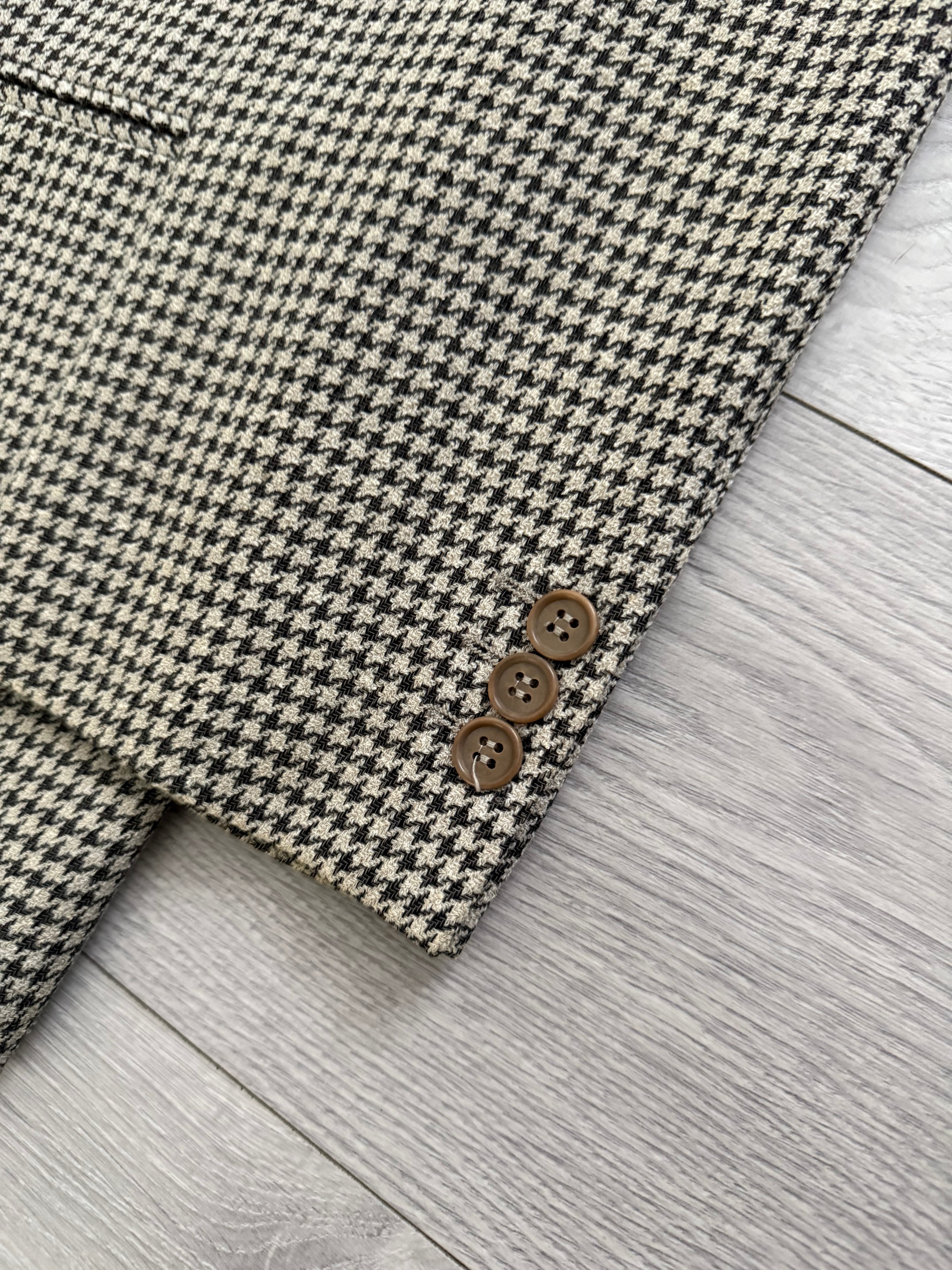 Emporio Armani 1994 Houndstooth 2B Wool Sports Jacket Blazer - Size XL