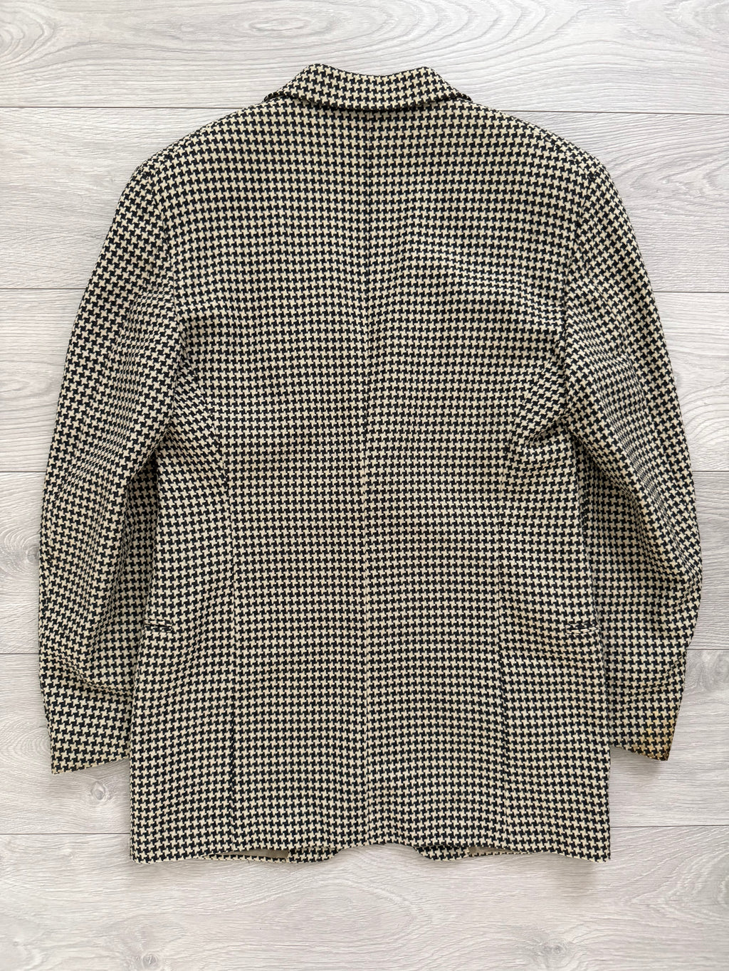 Emporio Armani 1990s 2B Houndstooth Wool Sports Blazer Jacket - Size S