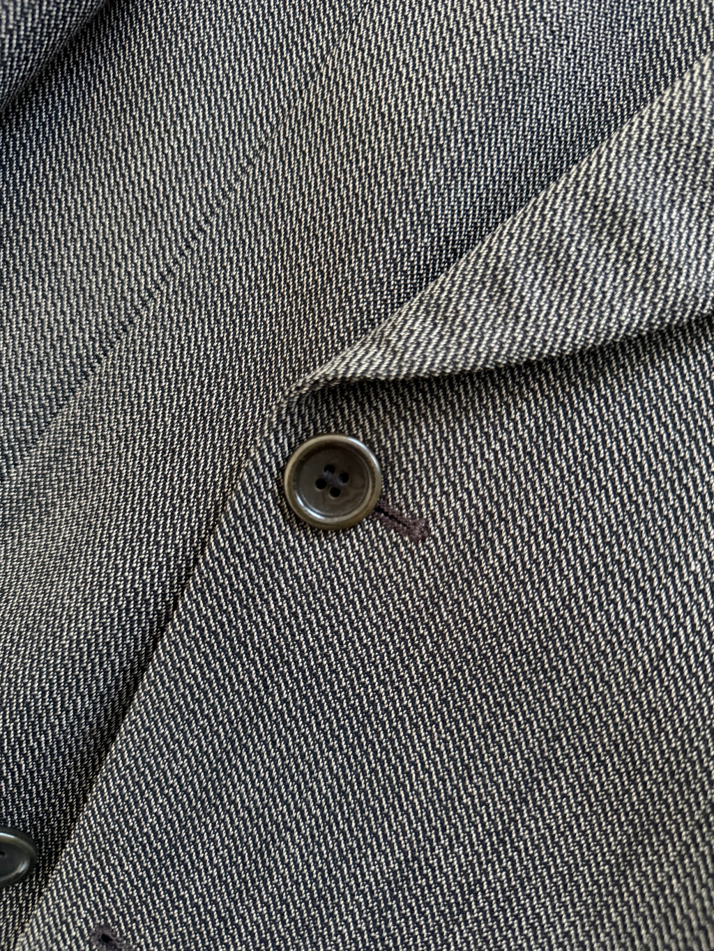 Hugo Boss 1980s 'Omega' Peaked Lapel Double Breasted Textured Wool Sports Jacket Blazer - Size L