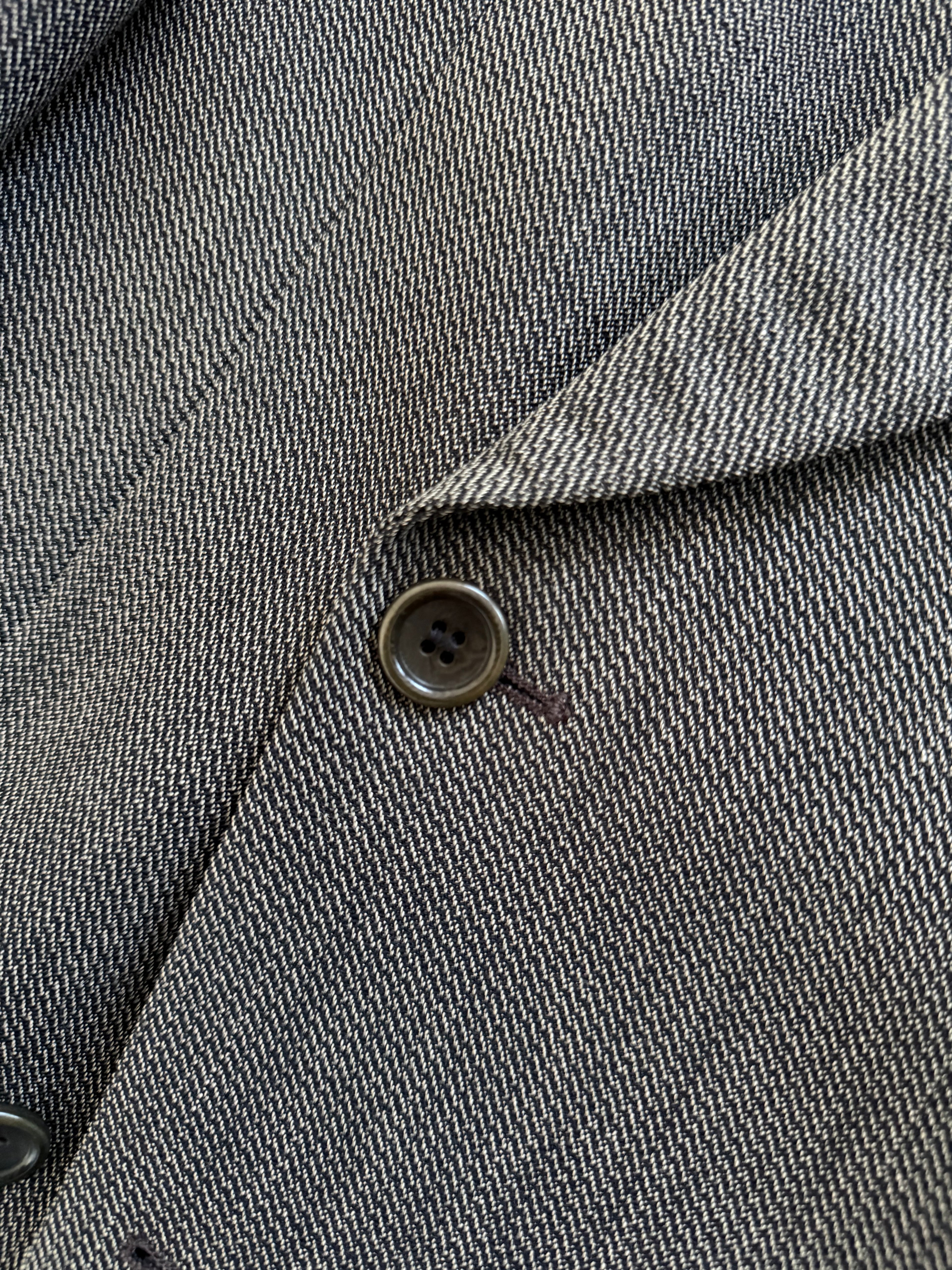 Hugo Boss 1980s 'Omega' Peaked Lapel Double Breasted Textured Wool Sports Jacket Blazer - Size L