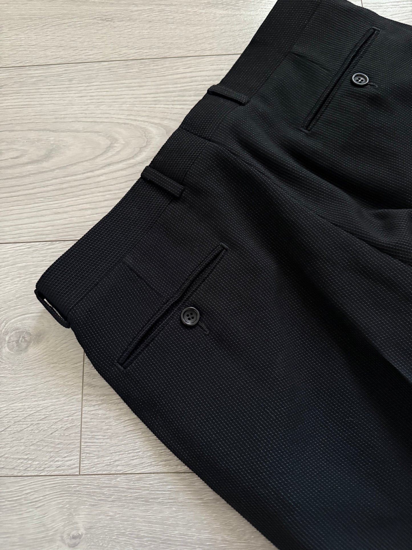 Armani 1990s Pleated 3B Textured Suit - Size M Jacket / 32" Waist