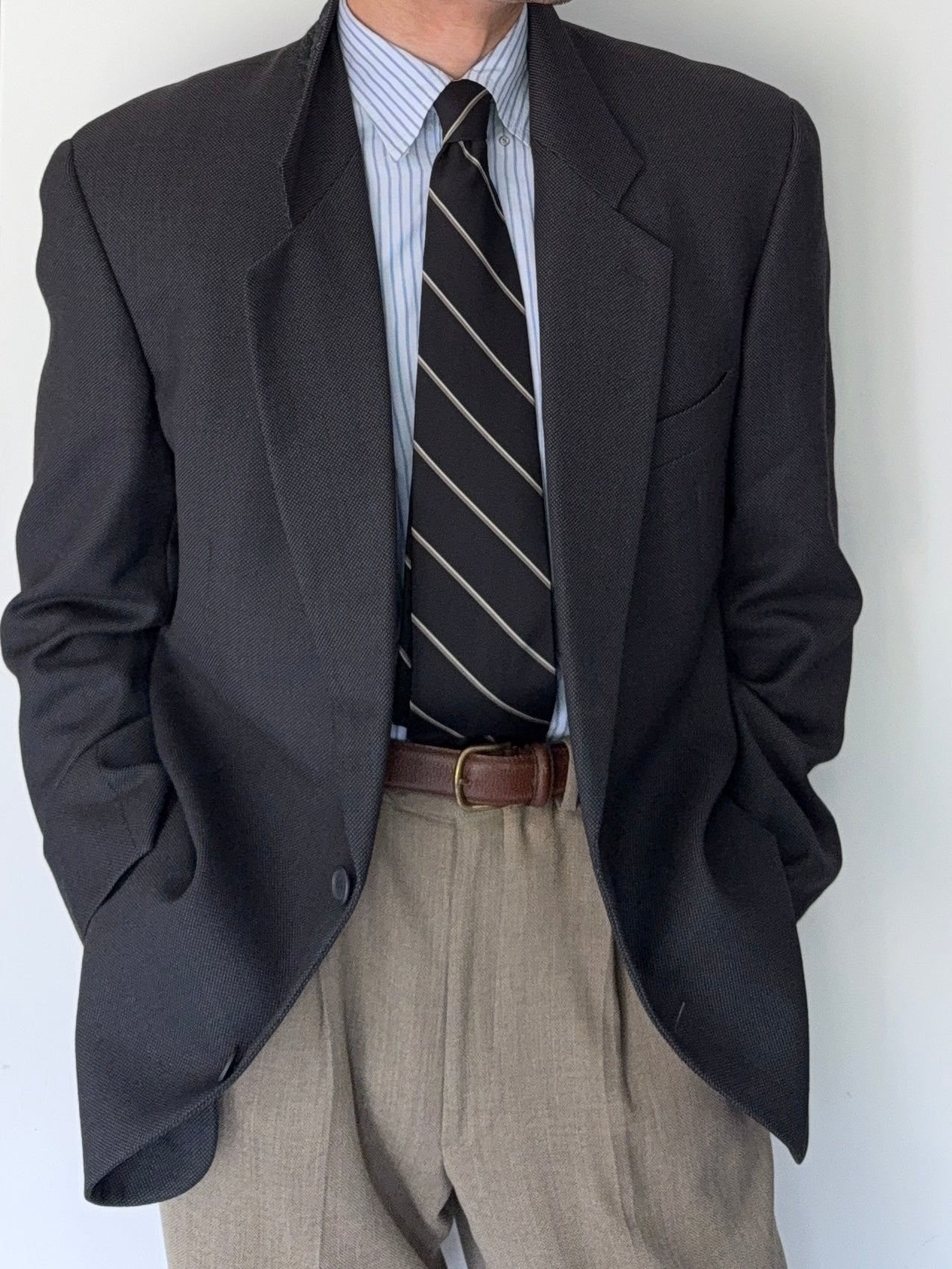 Giorgio Armani 1980s 2B Wool Sports Jacket Blazer - Size XL