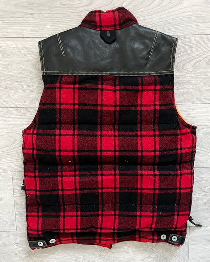 Junya Watanabe x Levi's AW2014 Down Puffer Leather Trim Vest - Size S