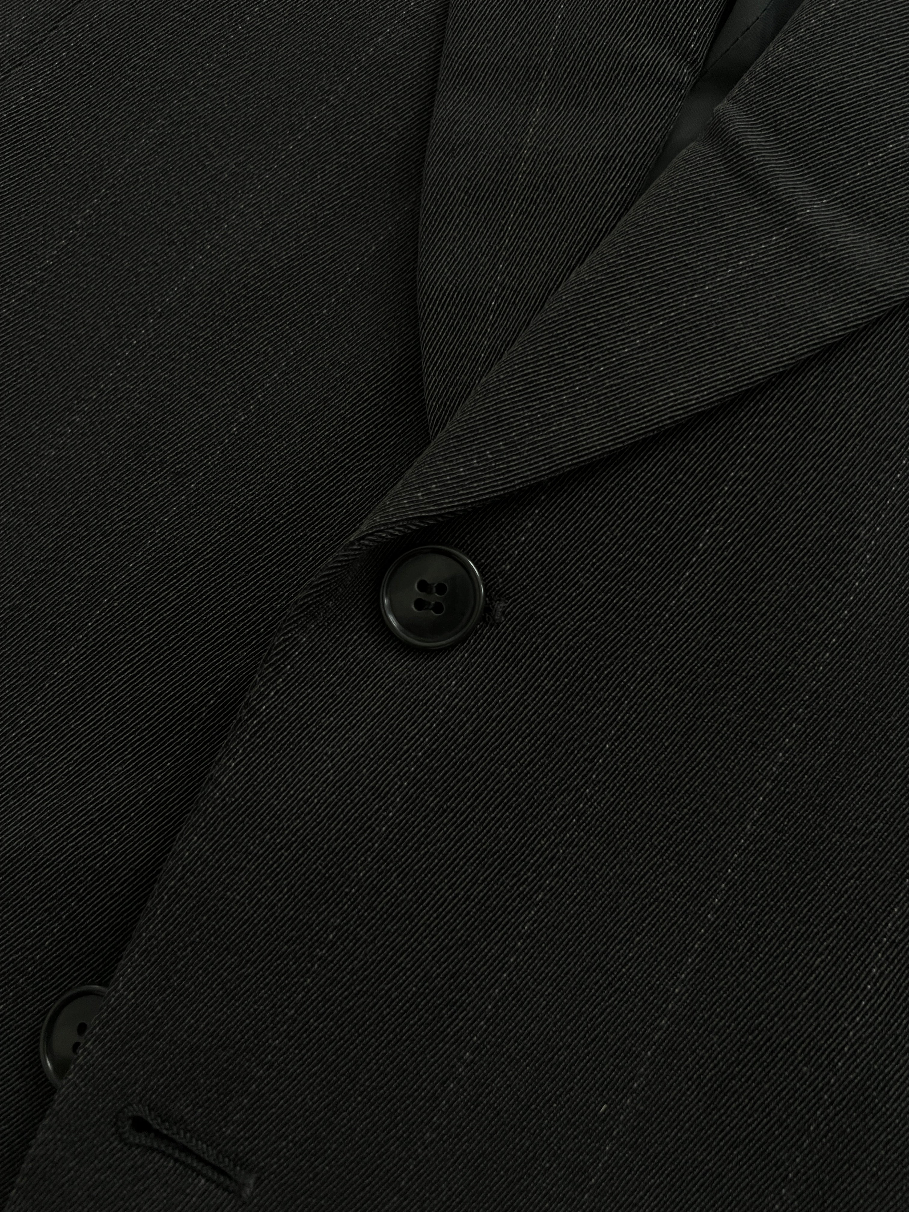 Giorgio Armani 1990s Striped Wool Grey Pleated Suit - Size L Jacket / 34" Waist