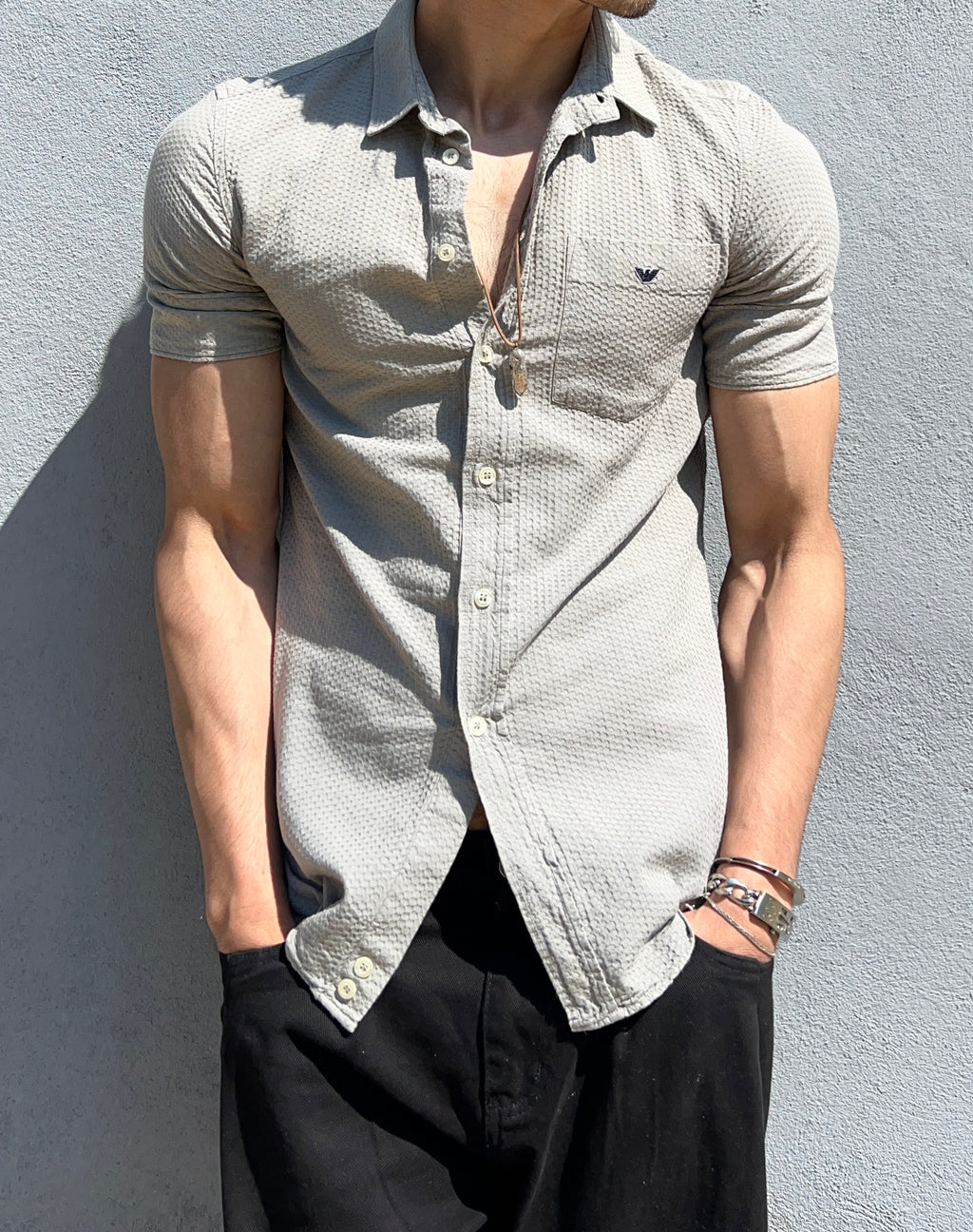 Emporio Armani 1990s Textured Shirt - Size S