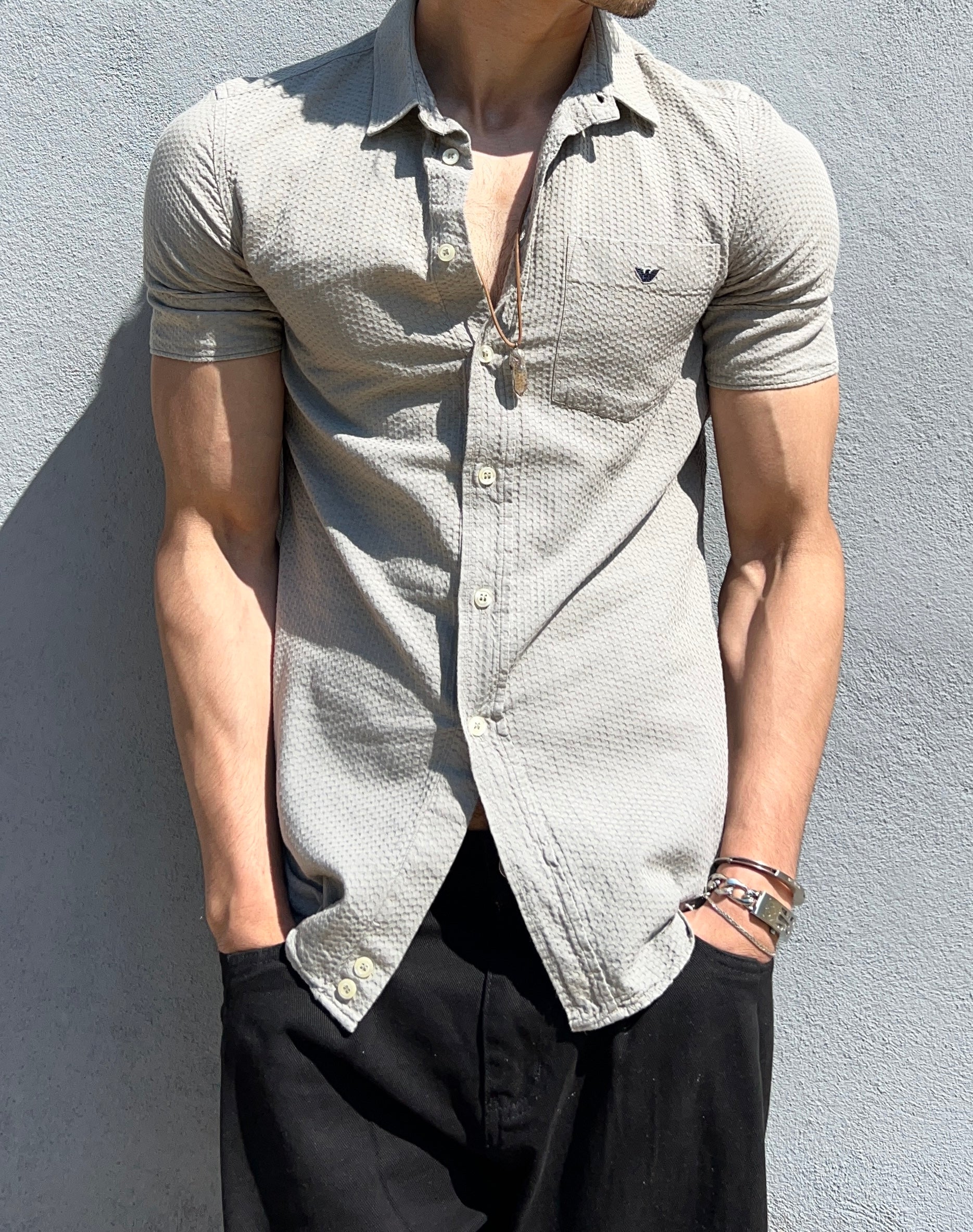 Emporio Armani 1990s Textured Shirt - Size S