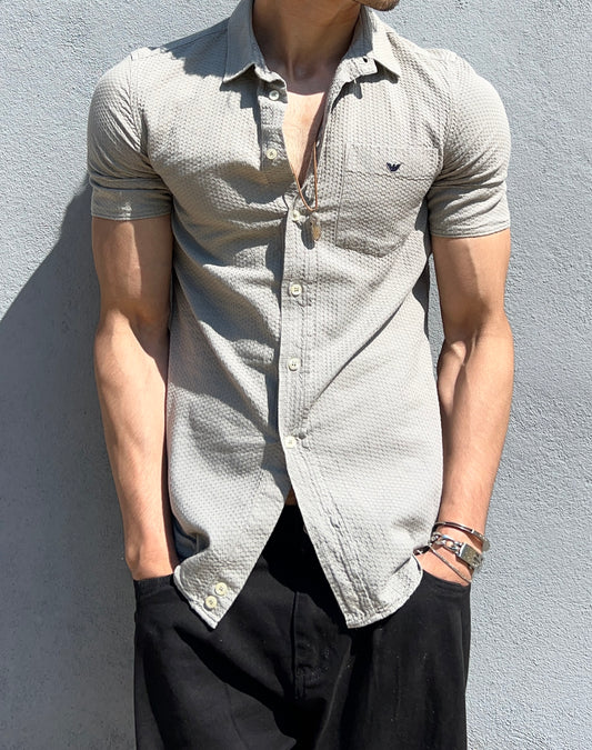 Emporio Armani 1990s Textured Shirt - Size S