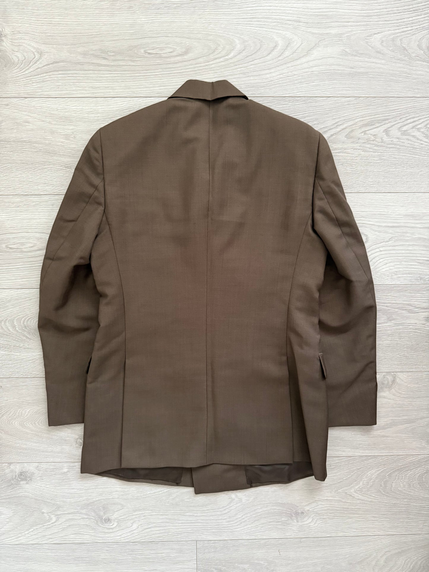 Prada FW2005 Runway Double-Breasted Mohair Wool Suit - Size L Jacket / 34" Waist