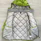 Montbell 00s Diamond Stitch Green Hooded Down Puffer Jacket - Size S