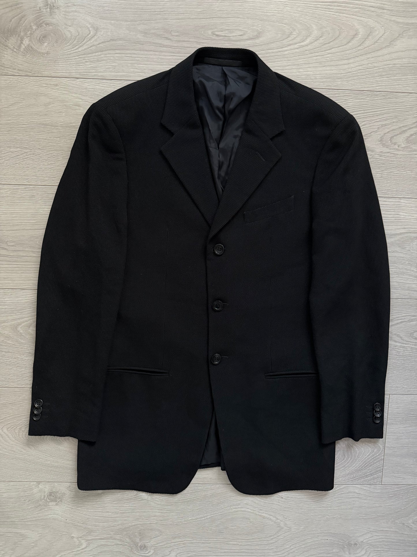 Armani 1990s Pleated 3B Textured Suit - Size M Jacket / 32" Waist