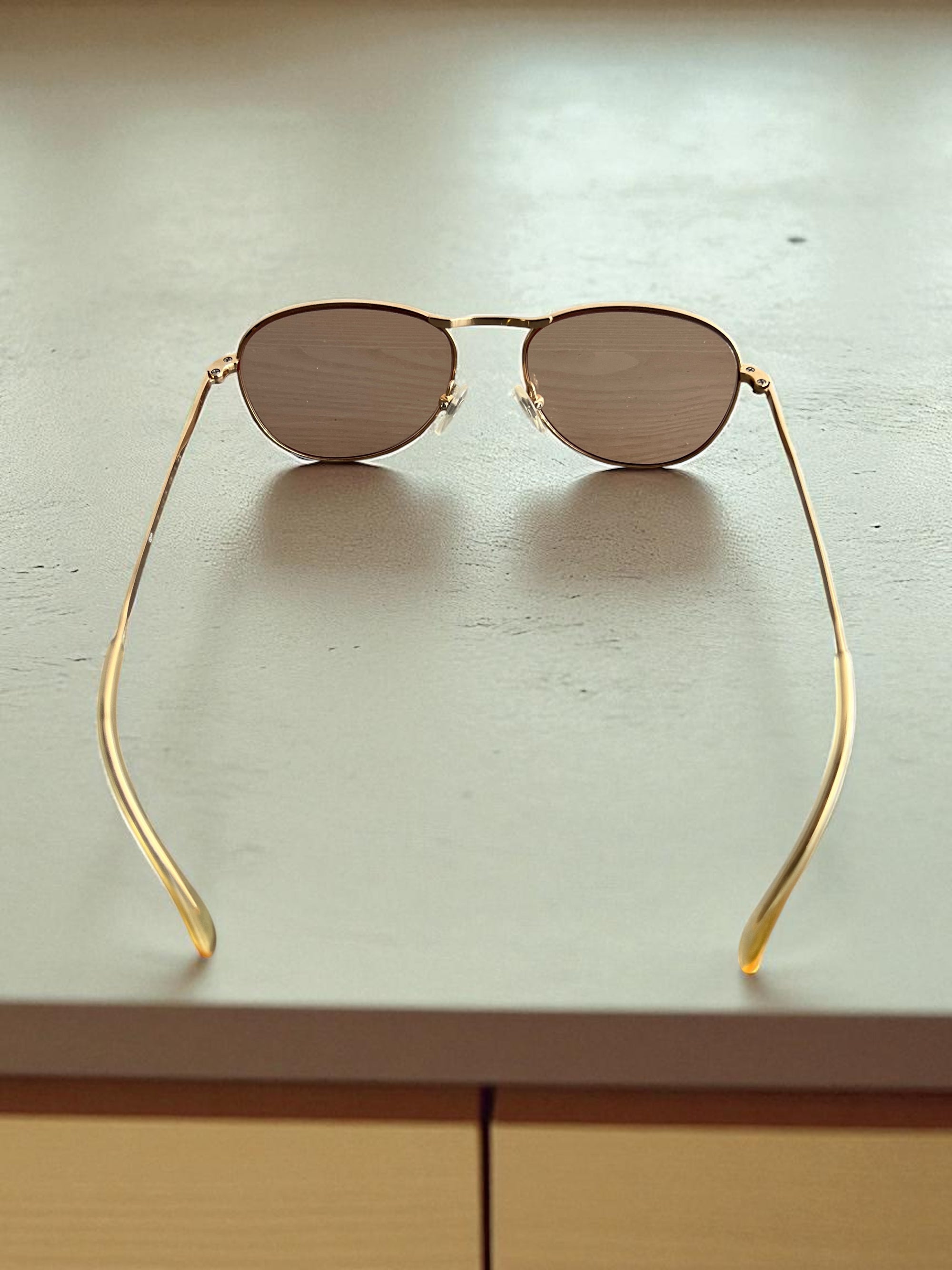 Helmut Lang 1999 Titanium Aviator Sunglasses