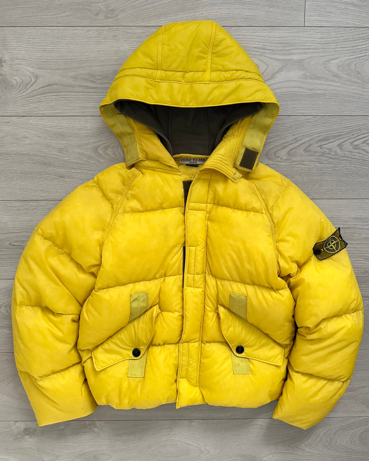 Stone Island FW2005 Mesh Badge Goose Down Puffer Jacket - Size M