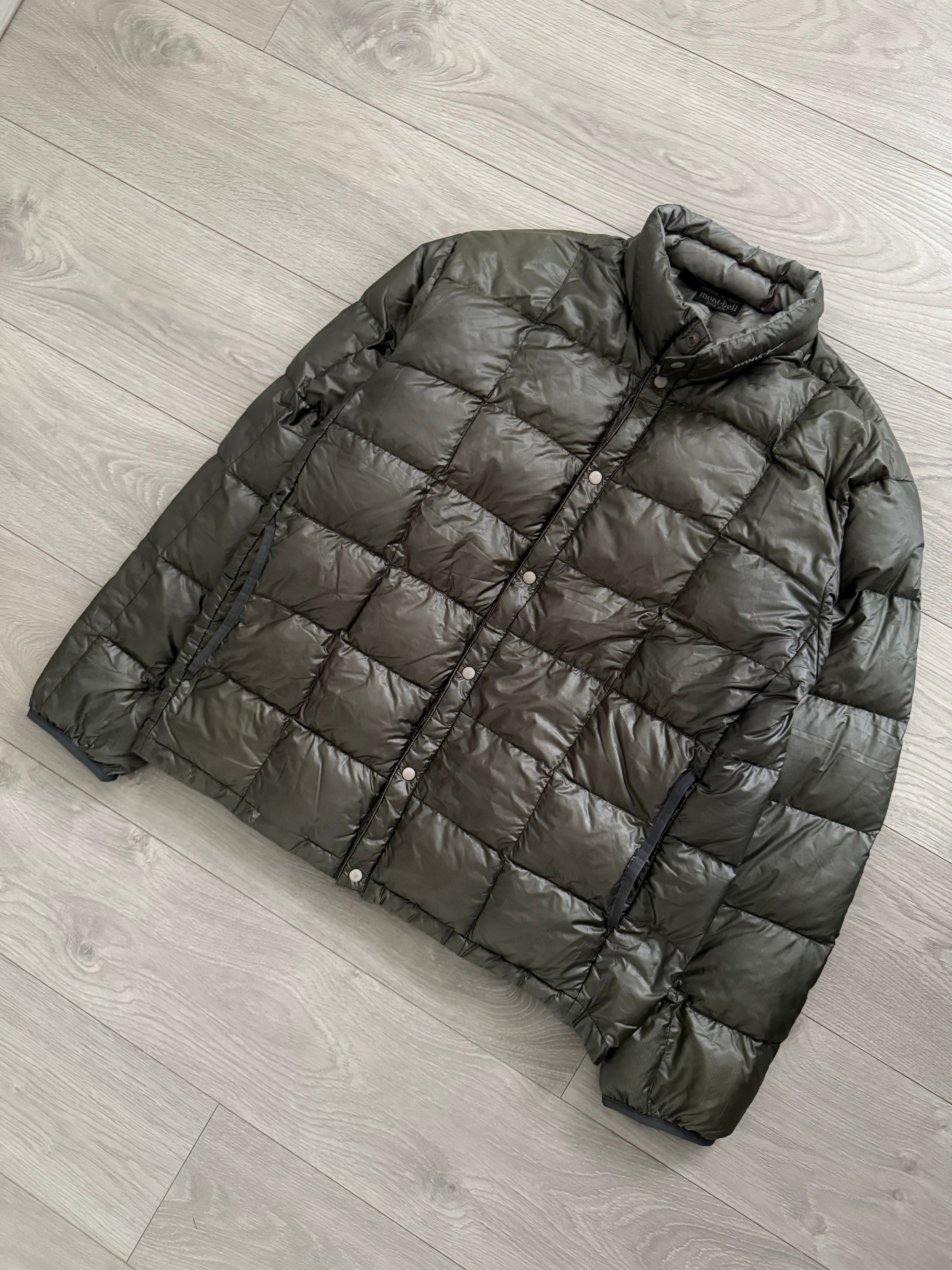 Montbell 00s Square Stitch Snap Front Down Jacket - Size L