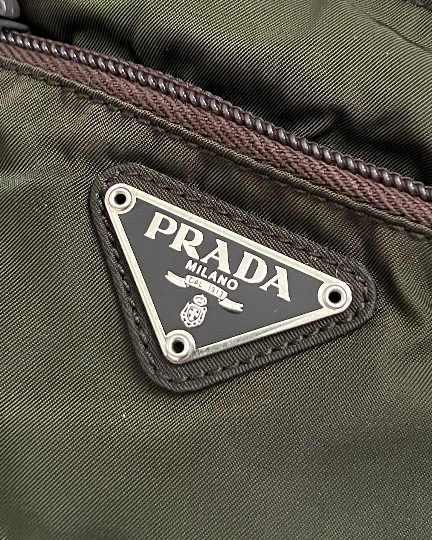 Prada AW1998 Vela Nylon Metal Logo Small Crossbody Shoulder Bag