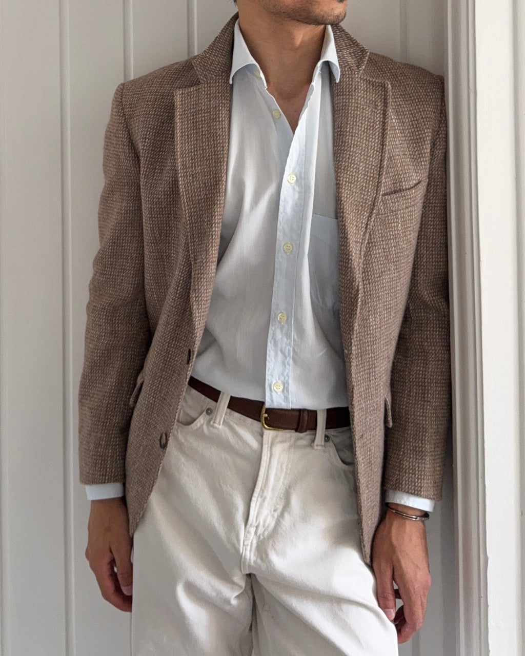 Brooks Brothers 1980s Textured Wool 2B Sports Jacket Blazer - Size S