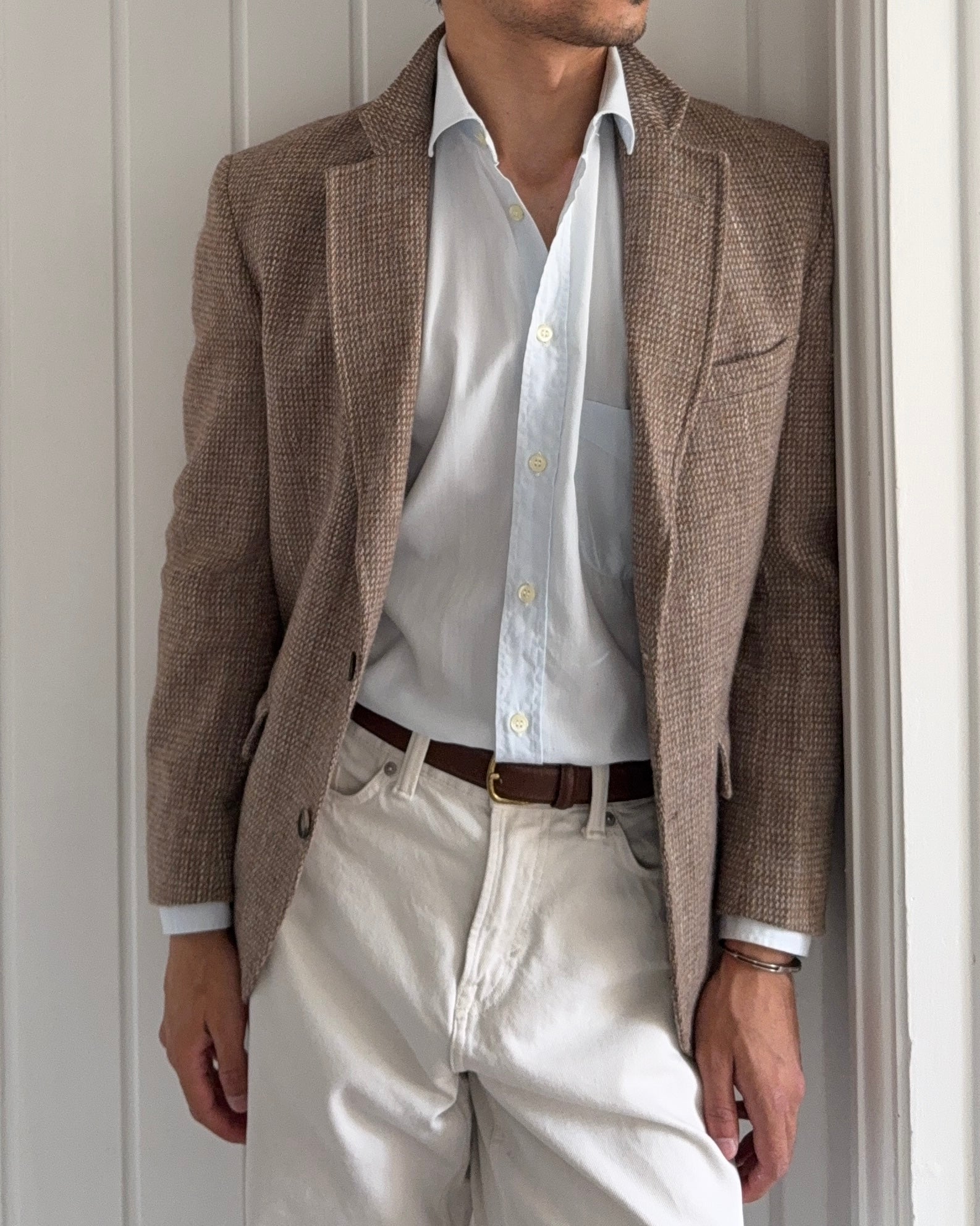 Brooks Brothers 1980s Textured Wool 2B Sports Jacket Blazer - Size S