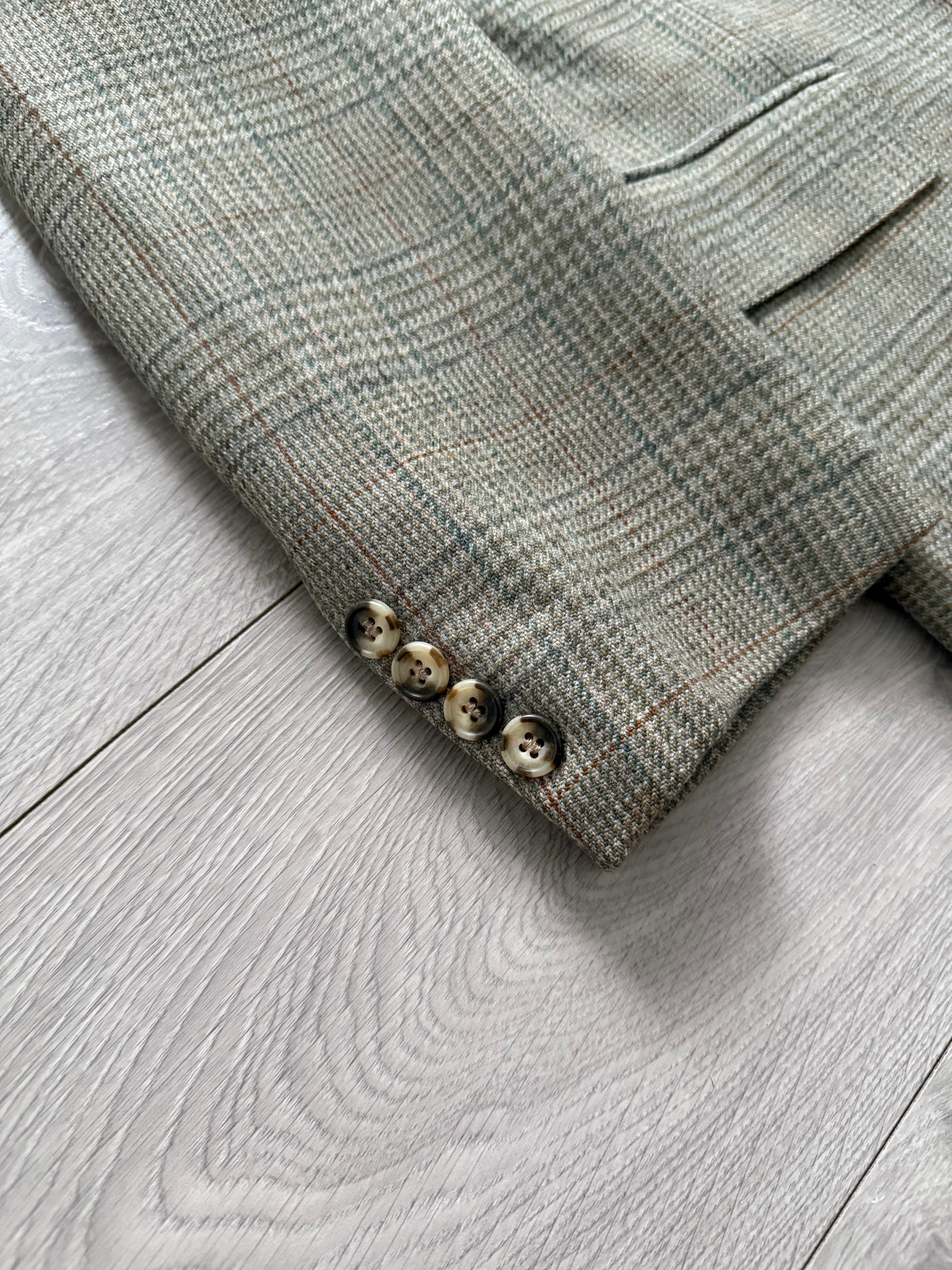 Chaps Ralph Lauren 1990s Checkered Wool Sports Jacket - Size L