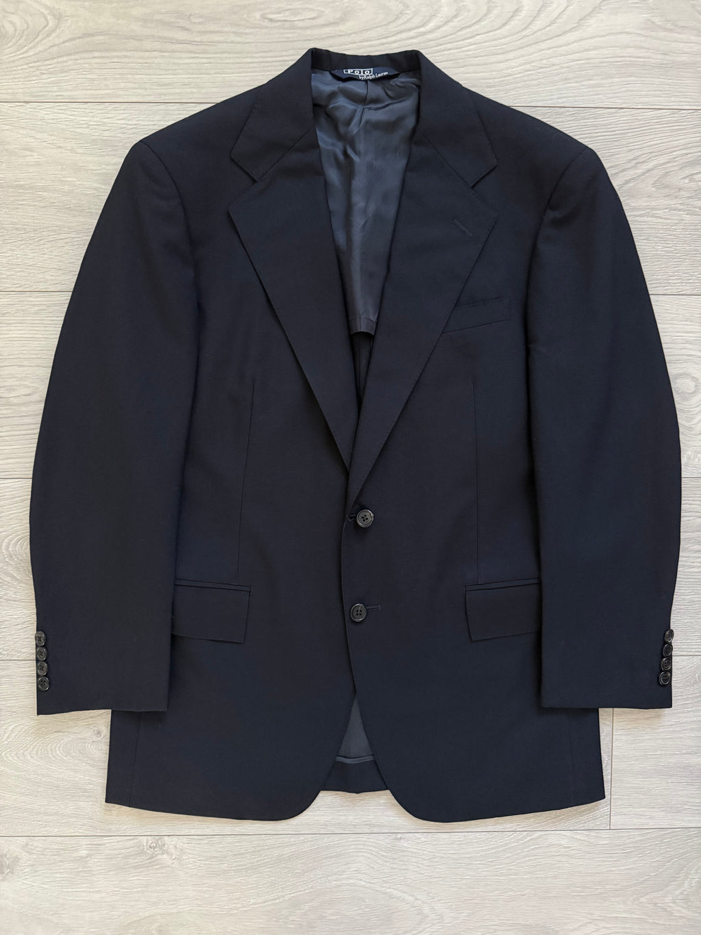 Ralph Lauren 1990s 2B Pleated Wool Suit Navy - Size S Jacket / 30" Waist