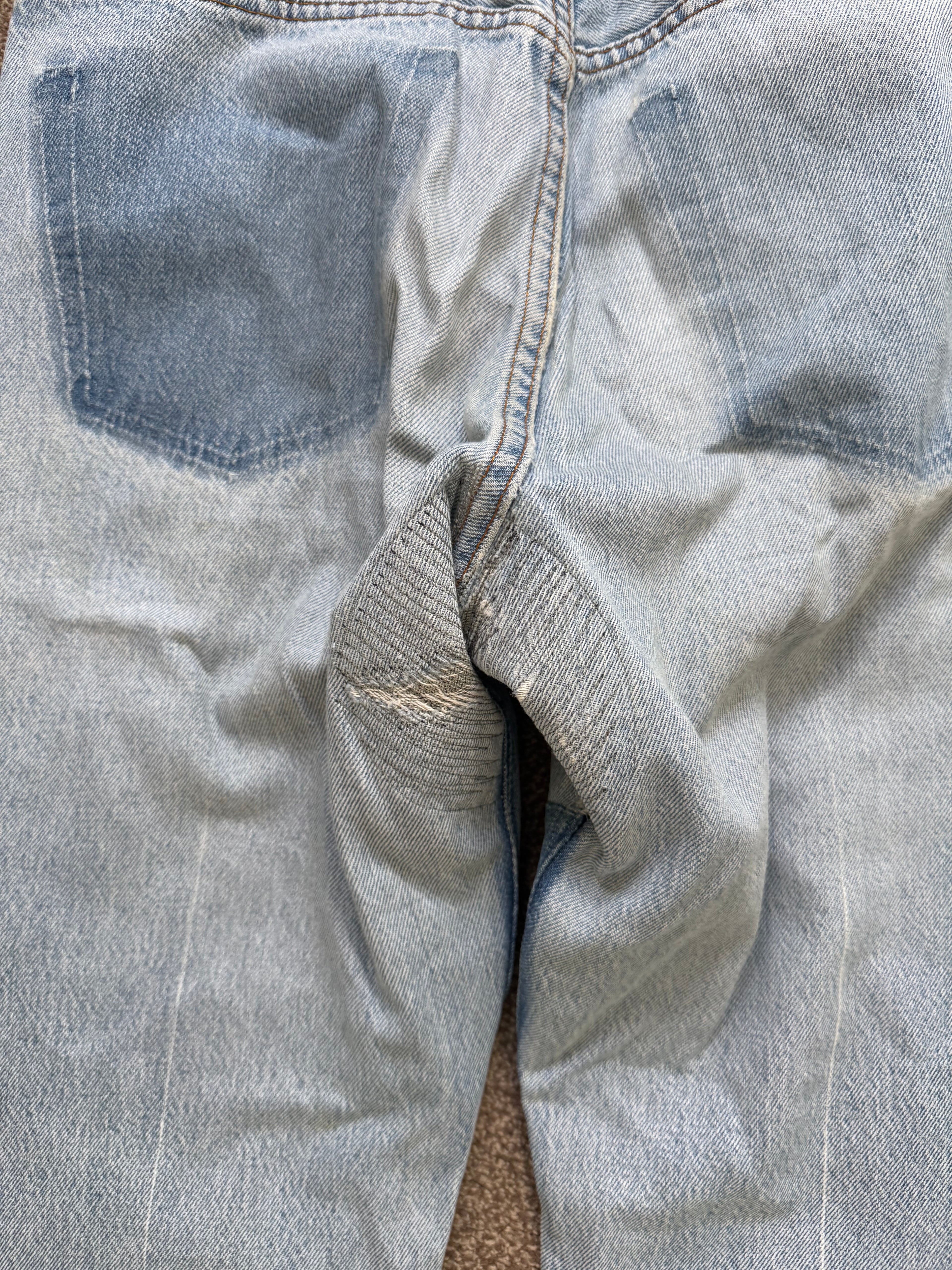 Maison Martin Margiela Artisanal Line (0)(10) AW1999 Re-Worked Panelled Denim Jeans - Size 32" Waist