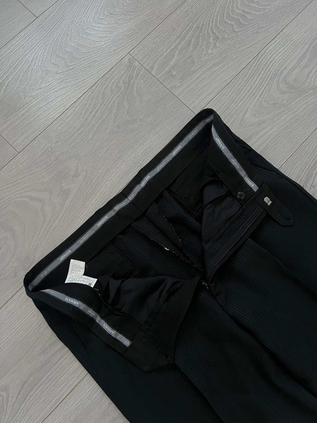 Armani 1990s Striped Pleated Relaxed Suit - L Jacket / 36" Waist