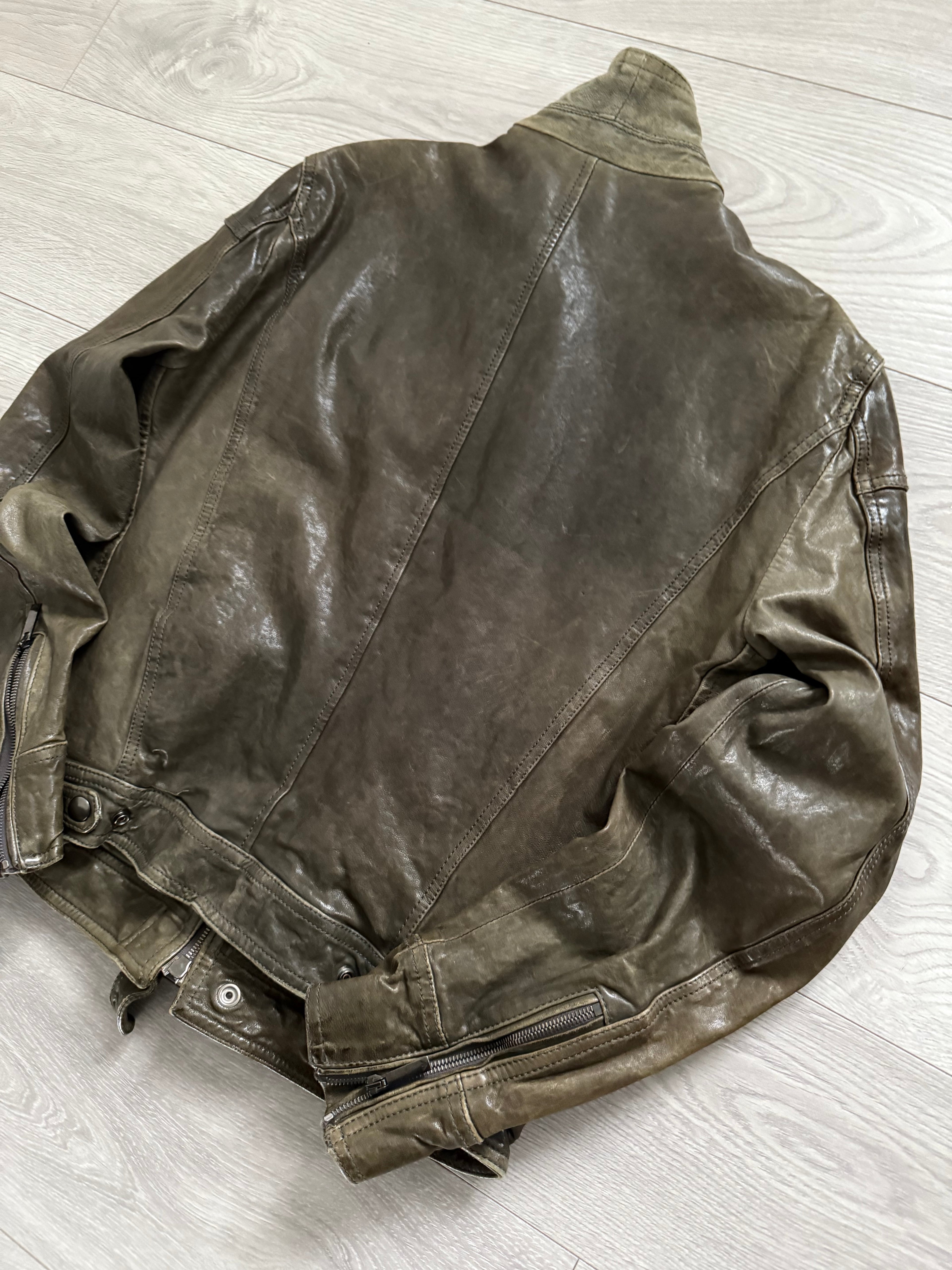 Emporio Armani 00s Leather Jacket - Size M