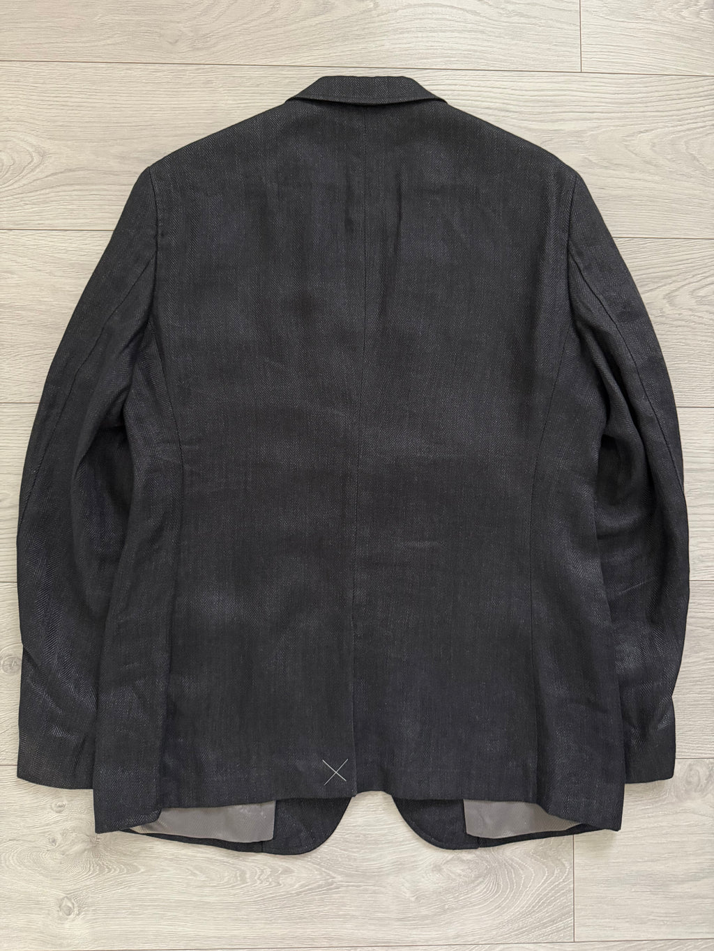 Giorgio Armani Black Label 2010 Denim Linen 2B Jacket  - Size L