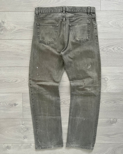 Helmut Lang 1990s Grey Painter Denim Jeans - Size 32