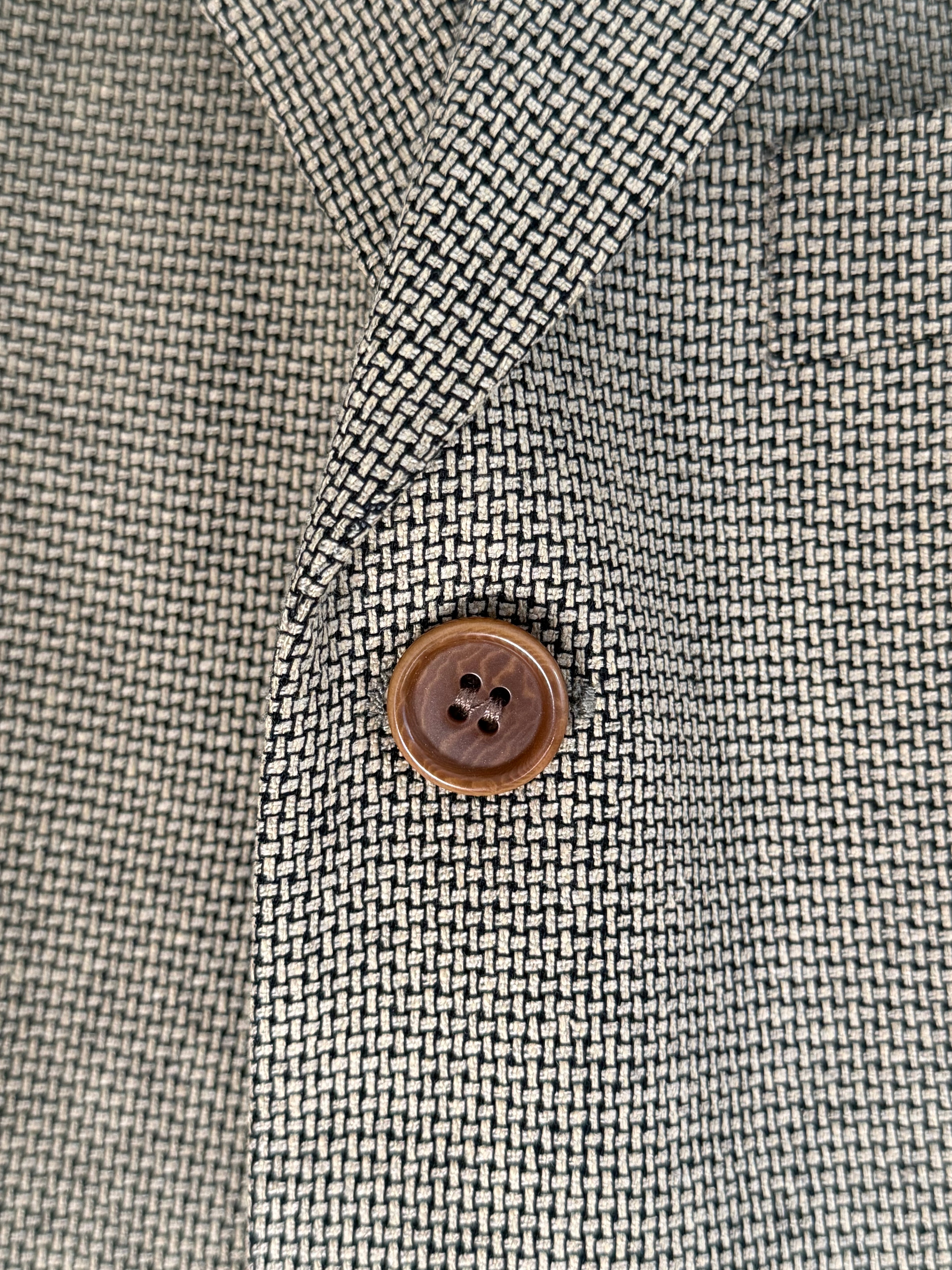 Hugo Boss 1990s Silk Wool 3B Textured Sport Jacket Blazer - Size L