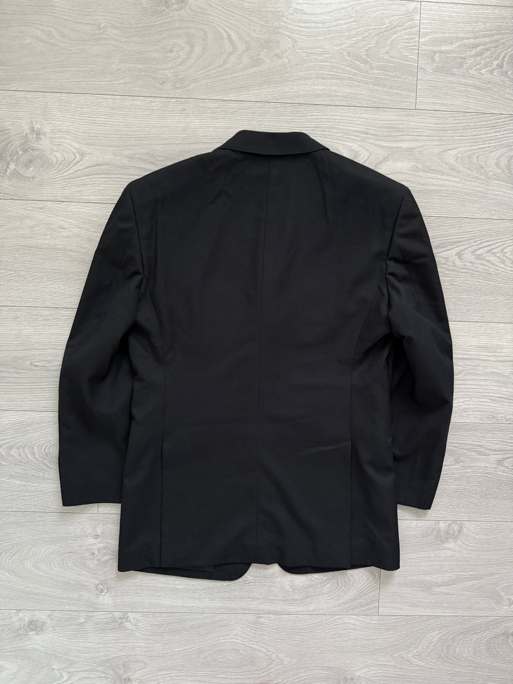 Yves Saint Laurent 1990s Black Pleated Wool Suit - Size M Jacket / 30" Waist