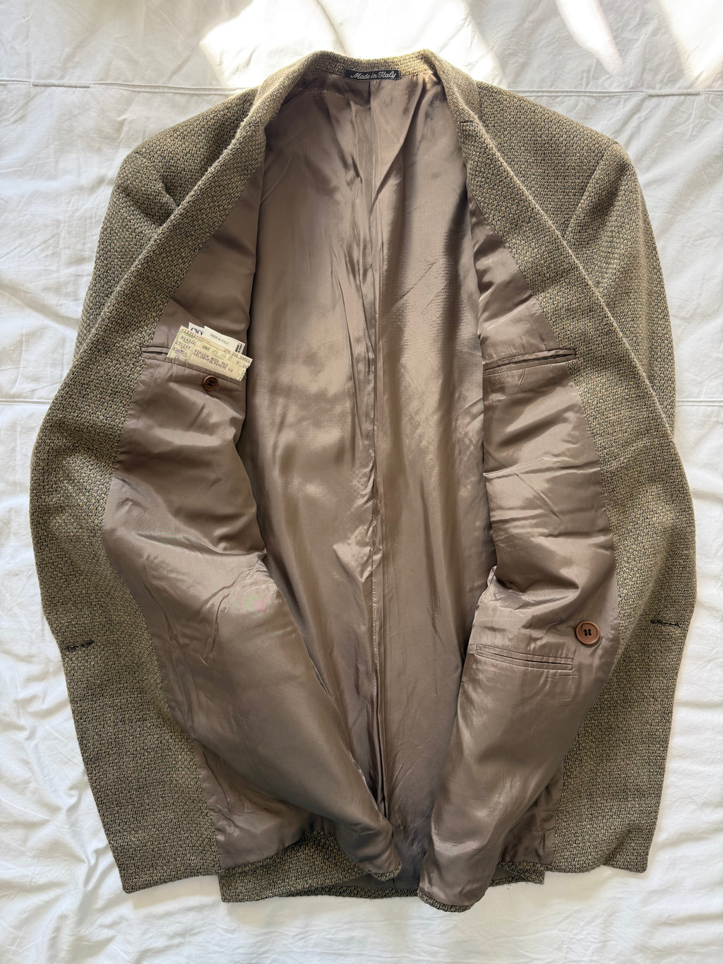 Giorgio Armani 1980s Peaked Lapel Double Breasted Textured Wool Sport Jacket Blazer - Size XXL