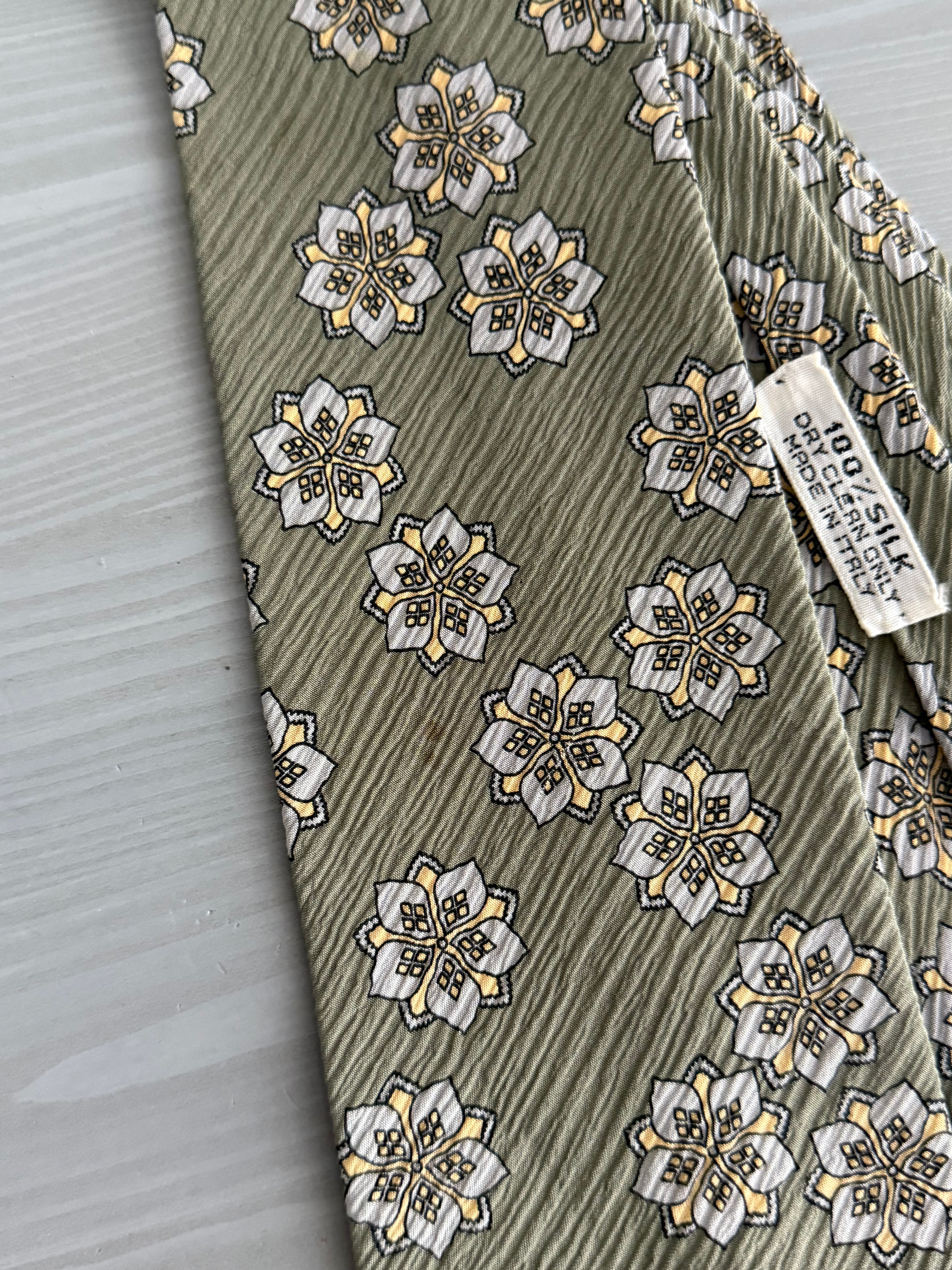 Giorgio Armani 1990s Silk Floral Tie