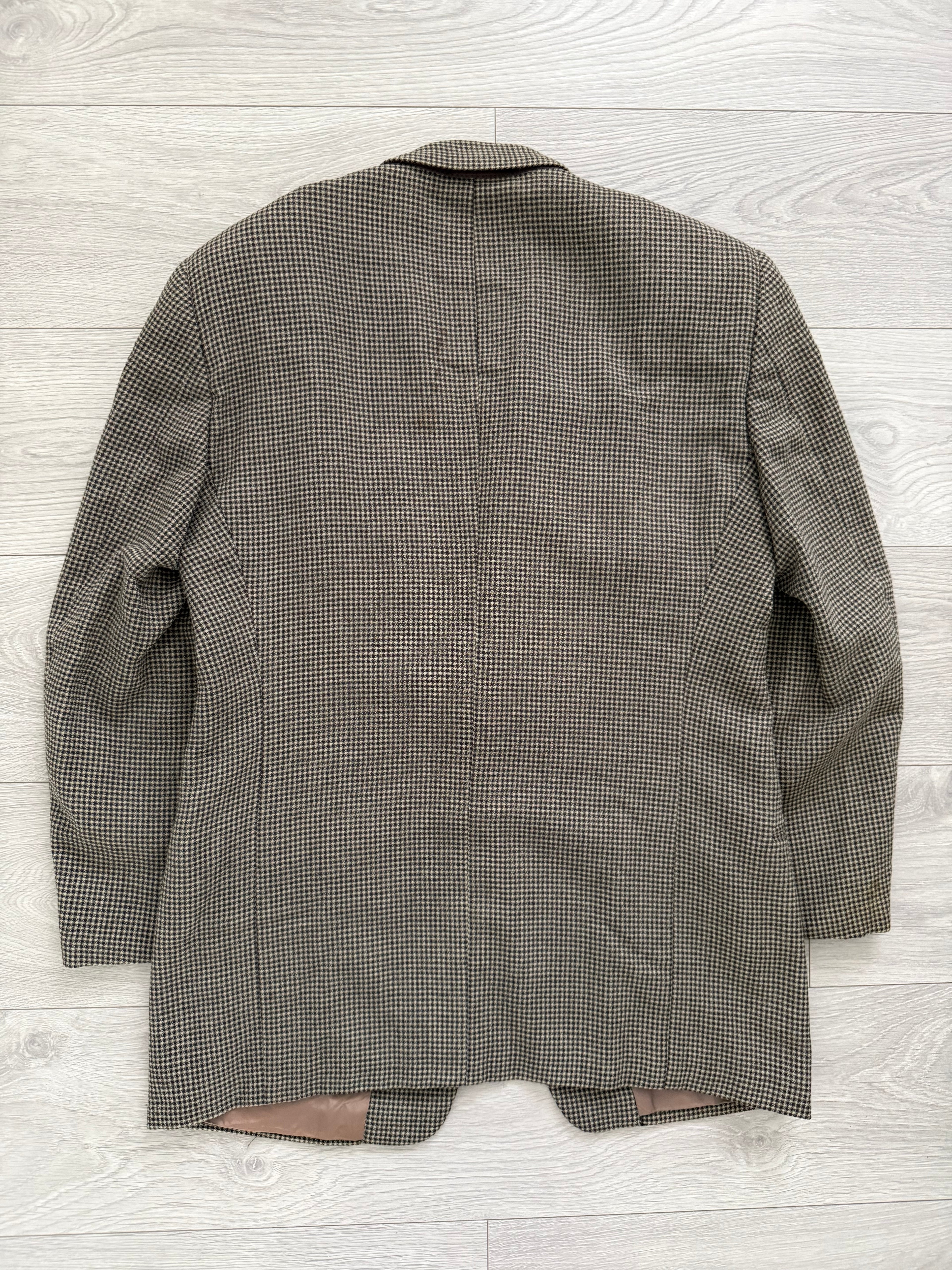 Giorgio Armani 1980s 2B Textured Wool Check Sports Jacket Blazer - Size M